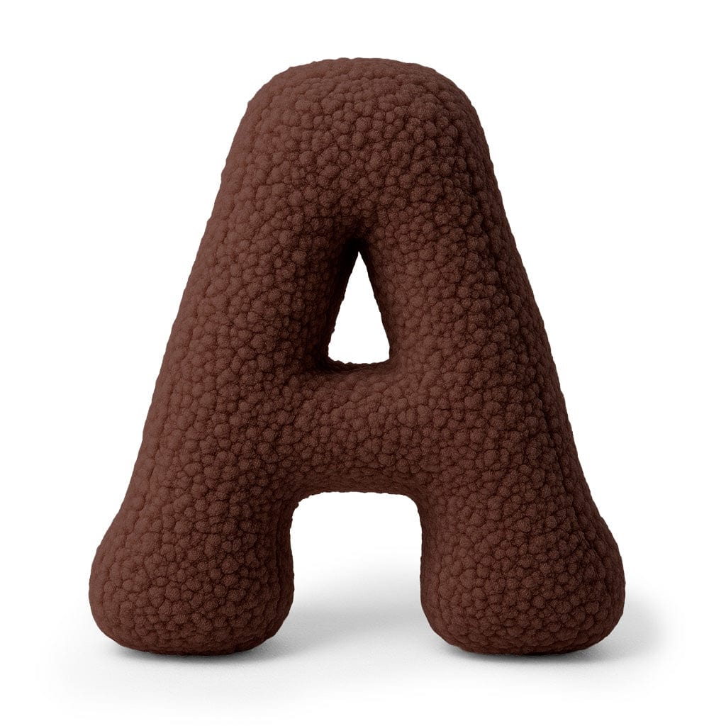 meowbaby-grand-coussin-alphabet-bearly-marron-lettre-au-choix image 1