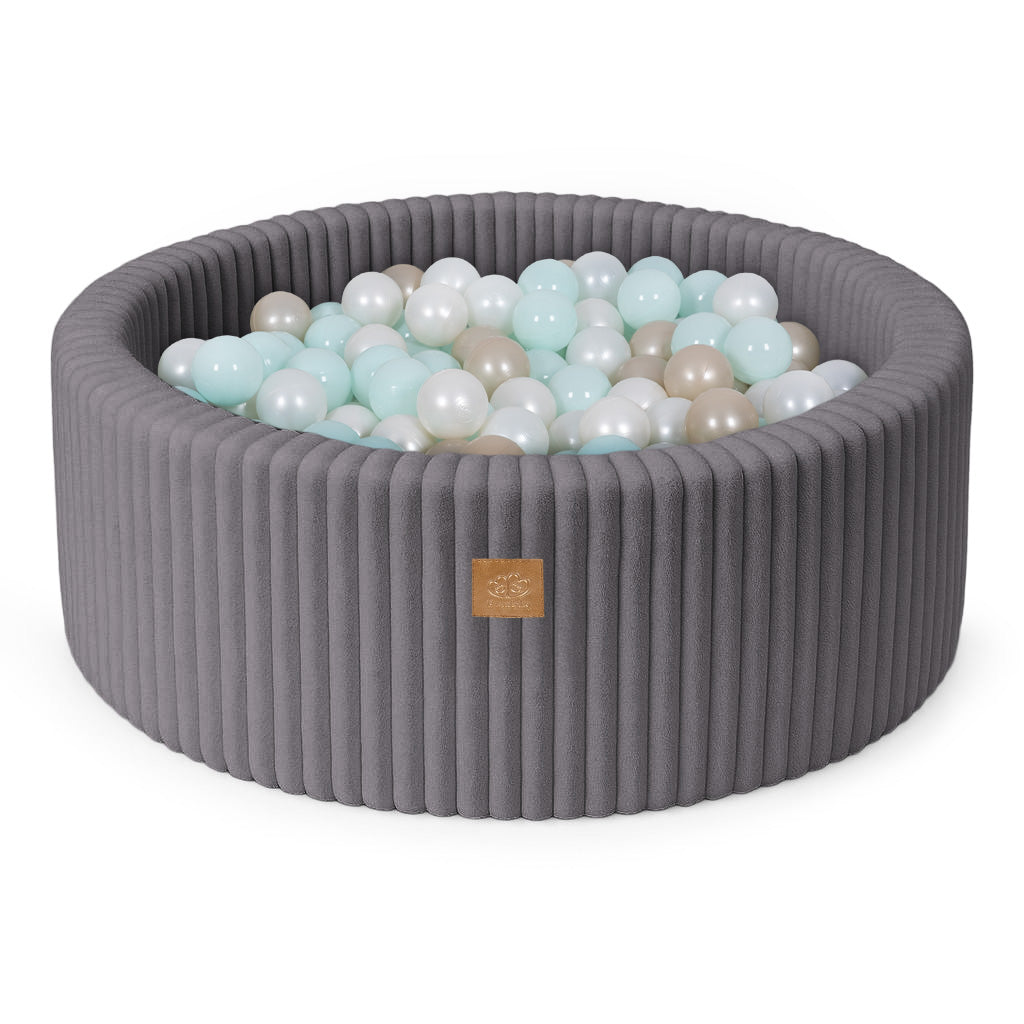 meowbaby-piscine-balles-ronde-90x30-cm-churros-anthracite-200-balles image 5