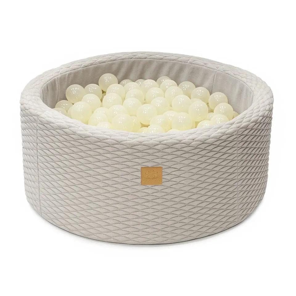 meowbaby-piscine-balles-90x30-cm-dune-cru-200-balles image 1