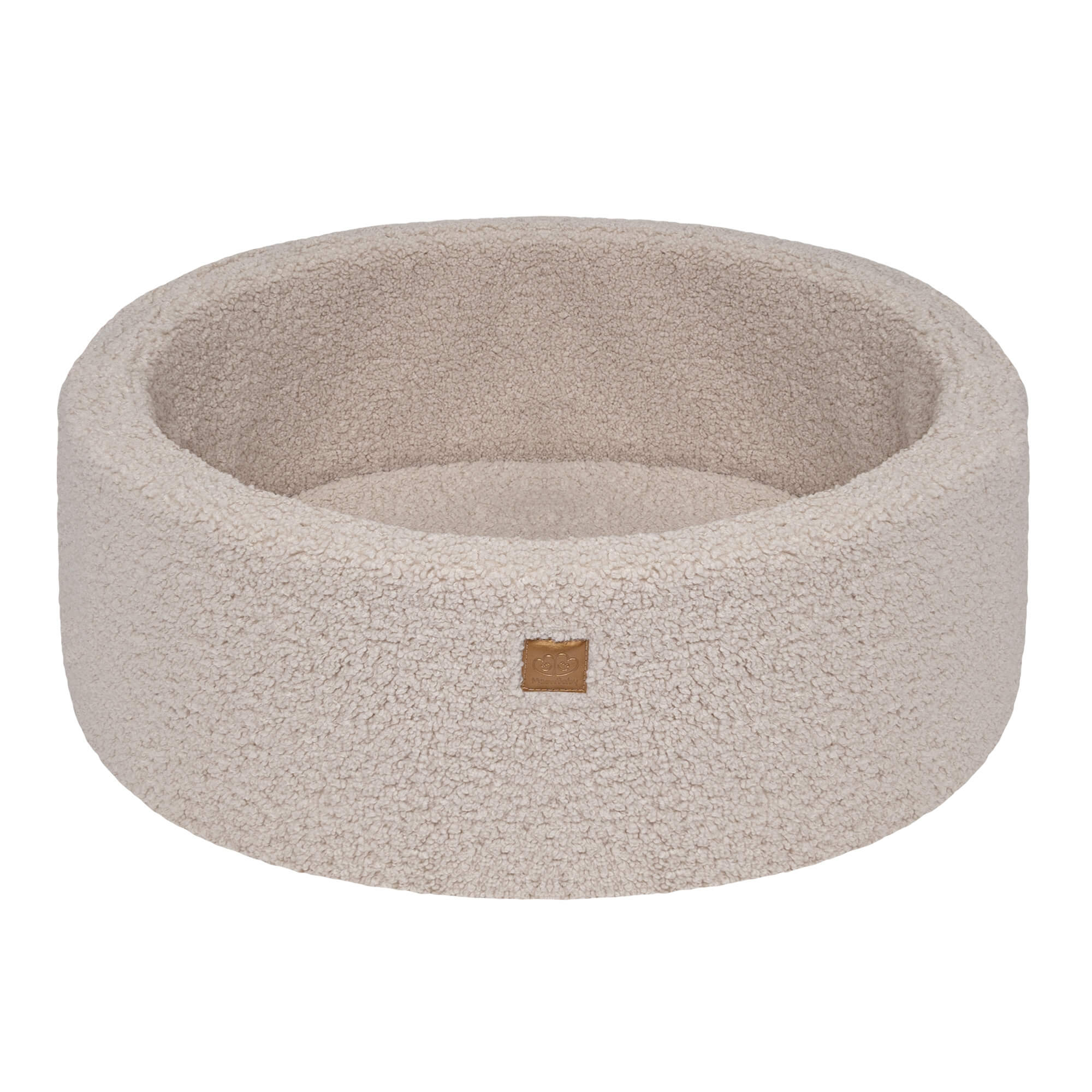 meowbaby-piscine-balles-ronde-90x30-cm-peluche-bearly-taupe-200-balles image 5