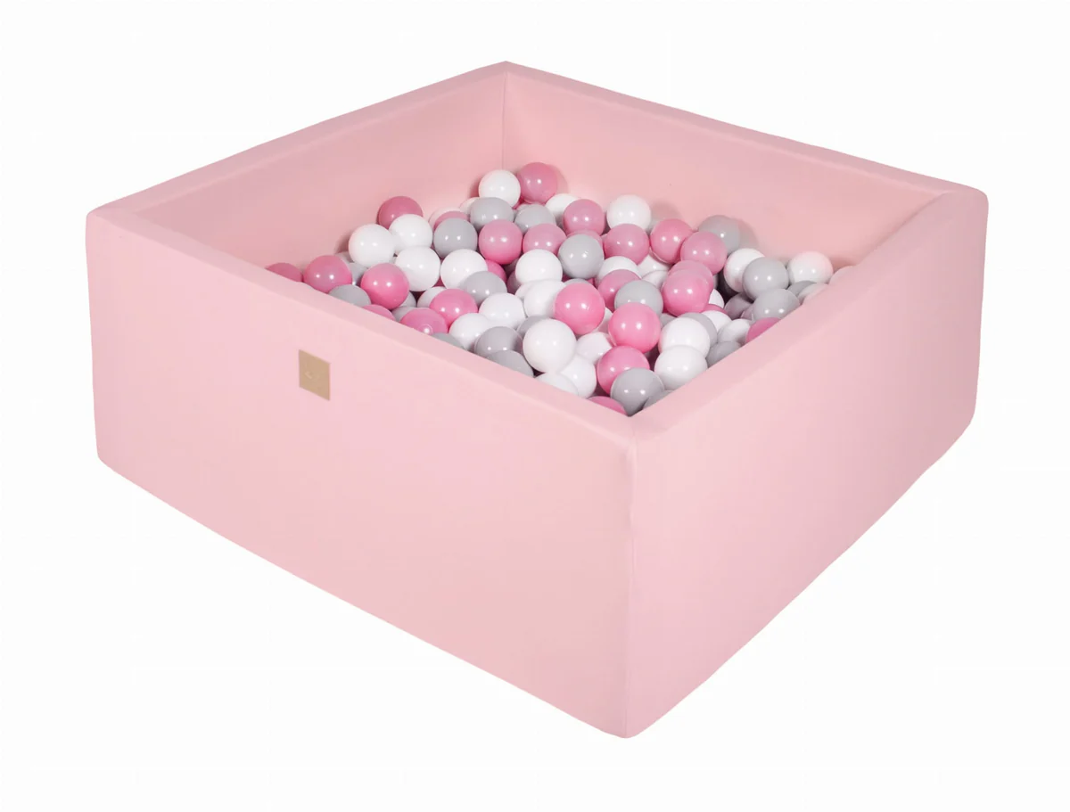 meowbaby-piscine-balles-carr-e-90x90-cm-jersey-rose-300-balles-au-choix image 3