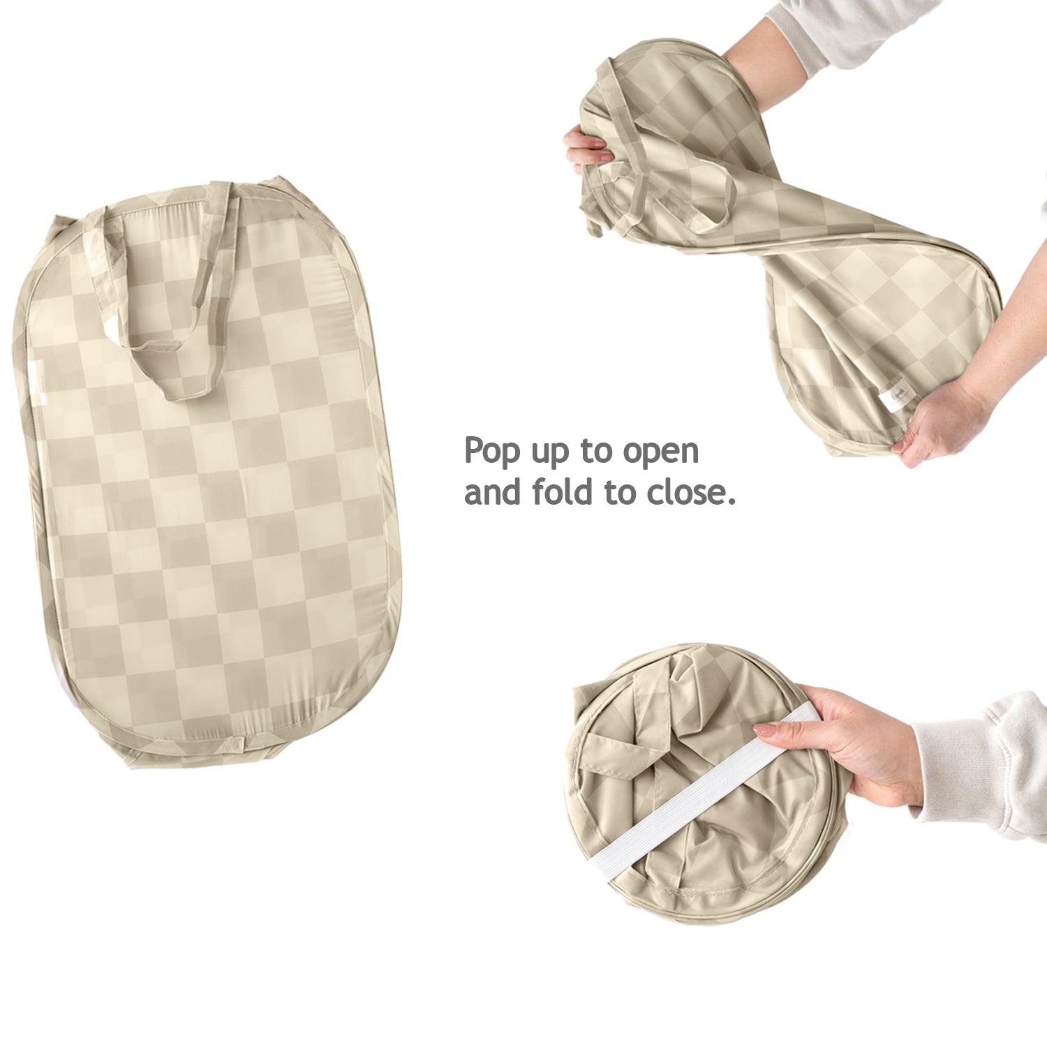 3-sprouts-panier-linge-pop-up-damier-beige-en-tissu-recycl image 8