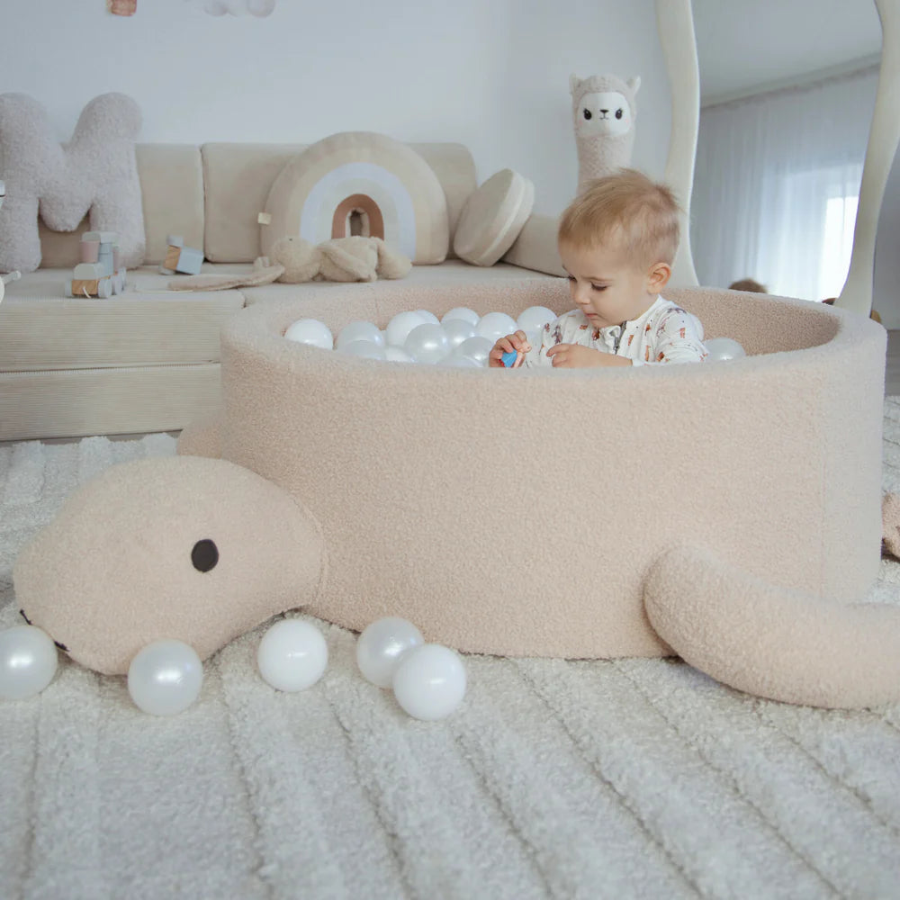 meowbaby-piscine-balles-tortue-90x30-cm-bouclette-beige-200-balles image 4