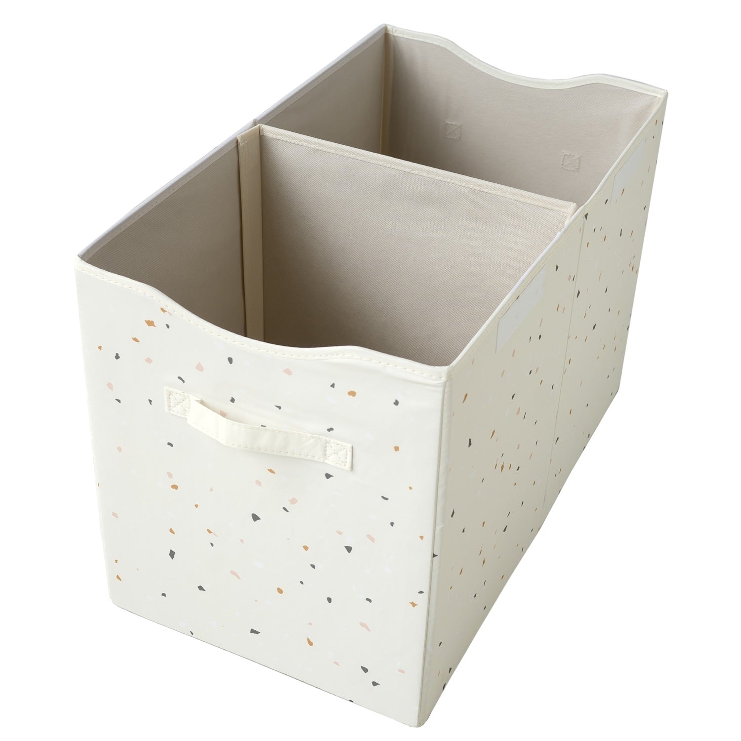 3-sprouts-coffre-de-rangement-pliable-terrazzo-cream-en-tissu-recycl image 3