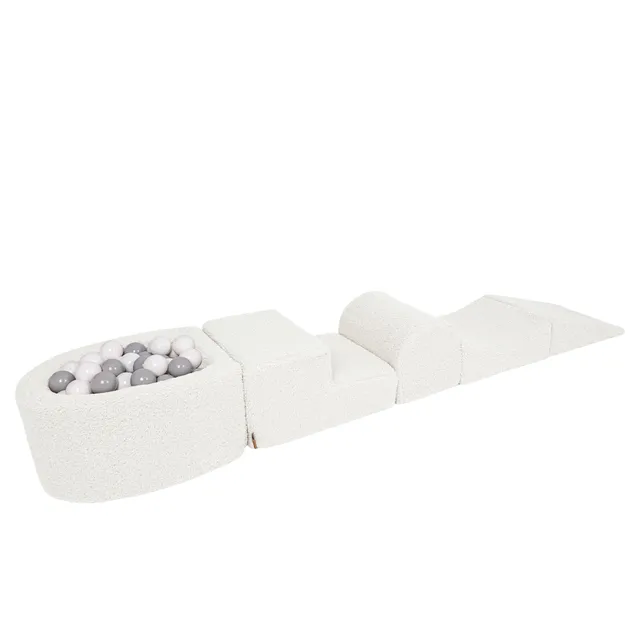 meowbaby-bearly-parcours-de-motricit-5-modules-avec-petite-piscine-balles-blanc- image 1