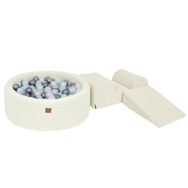 meowbaby-parcours-3-pi-ces-piscine-balles-ronde-90x30-bearly-cr-me-200-balles image 5