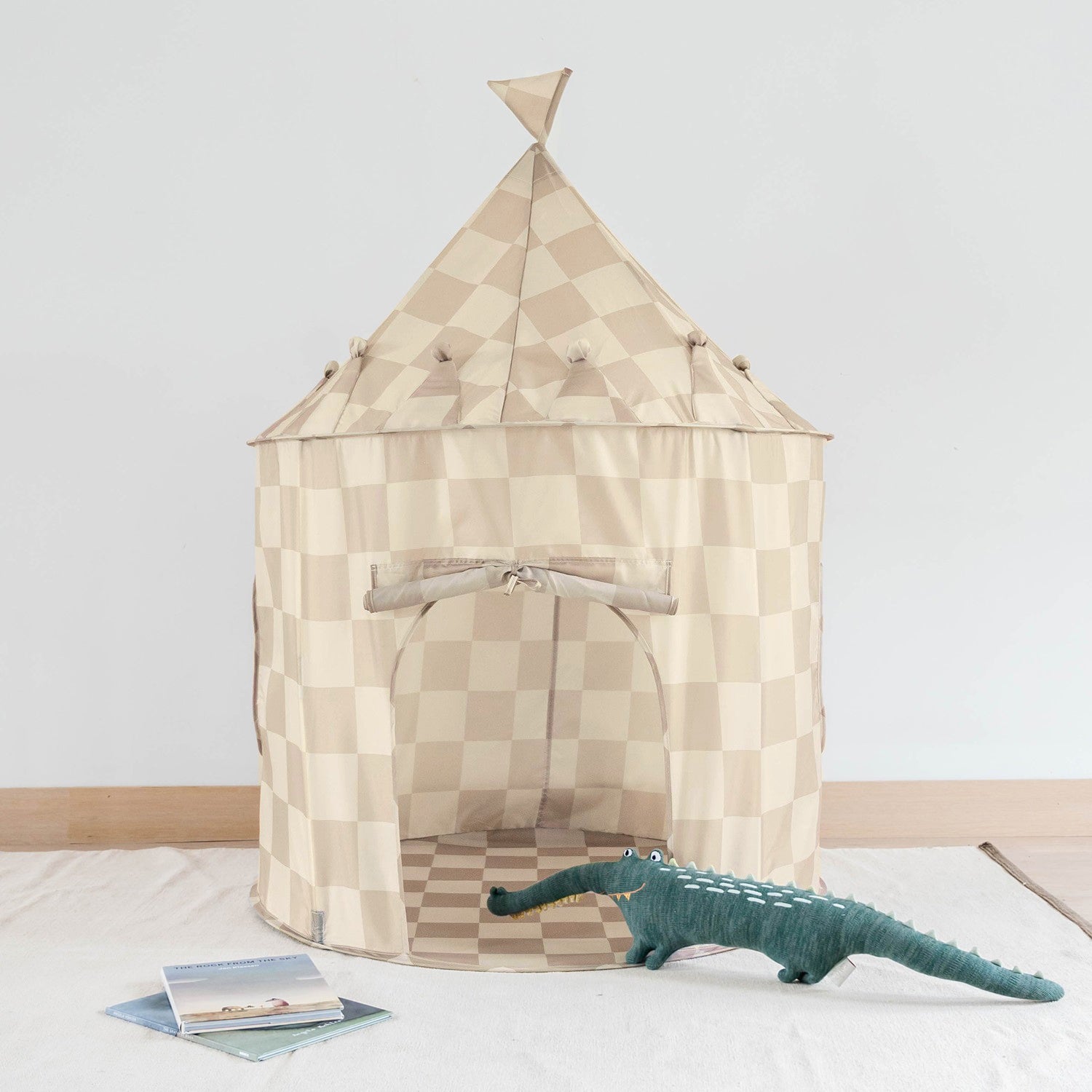 3-sprouts-tente-de-jeu-checkerboard-beige-en-tissu-recycl image 4