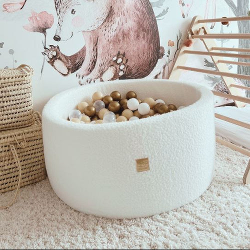 meowbaby-piscine-balles-ronde-90x40-cm-bouclette-blanc-300-balles image 4