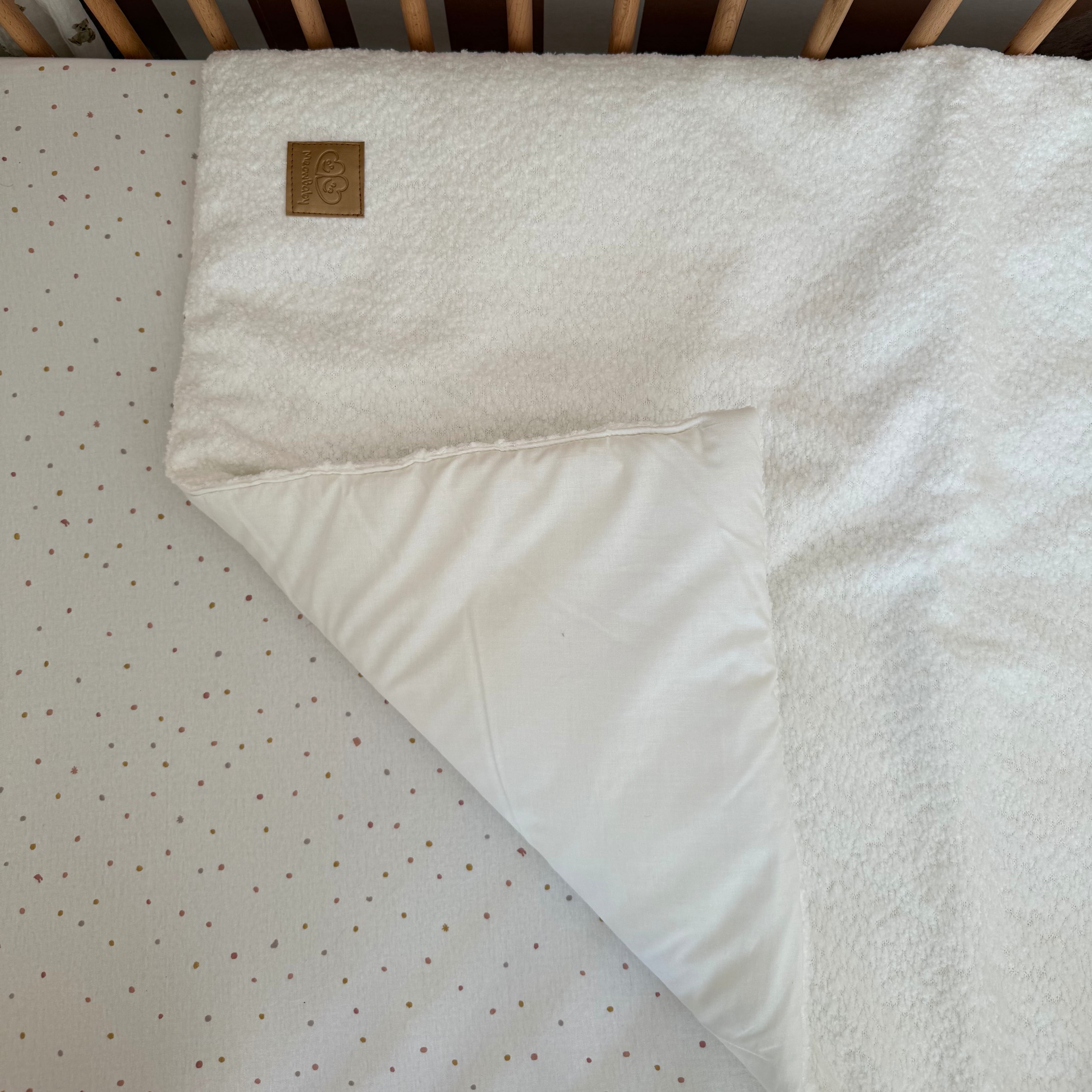 meowbaby-couverture-b-b-boucl-blanc-t-ou-hiver image 2