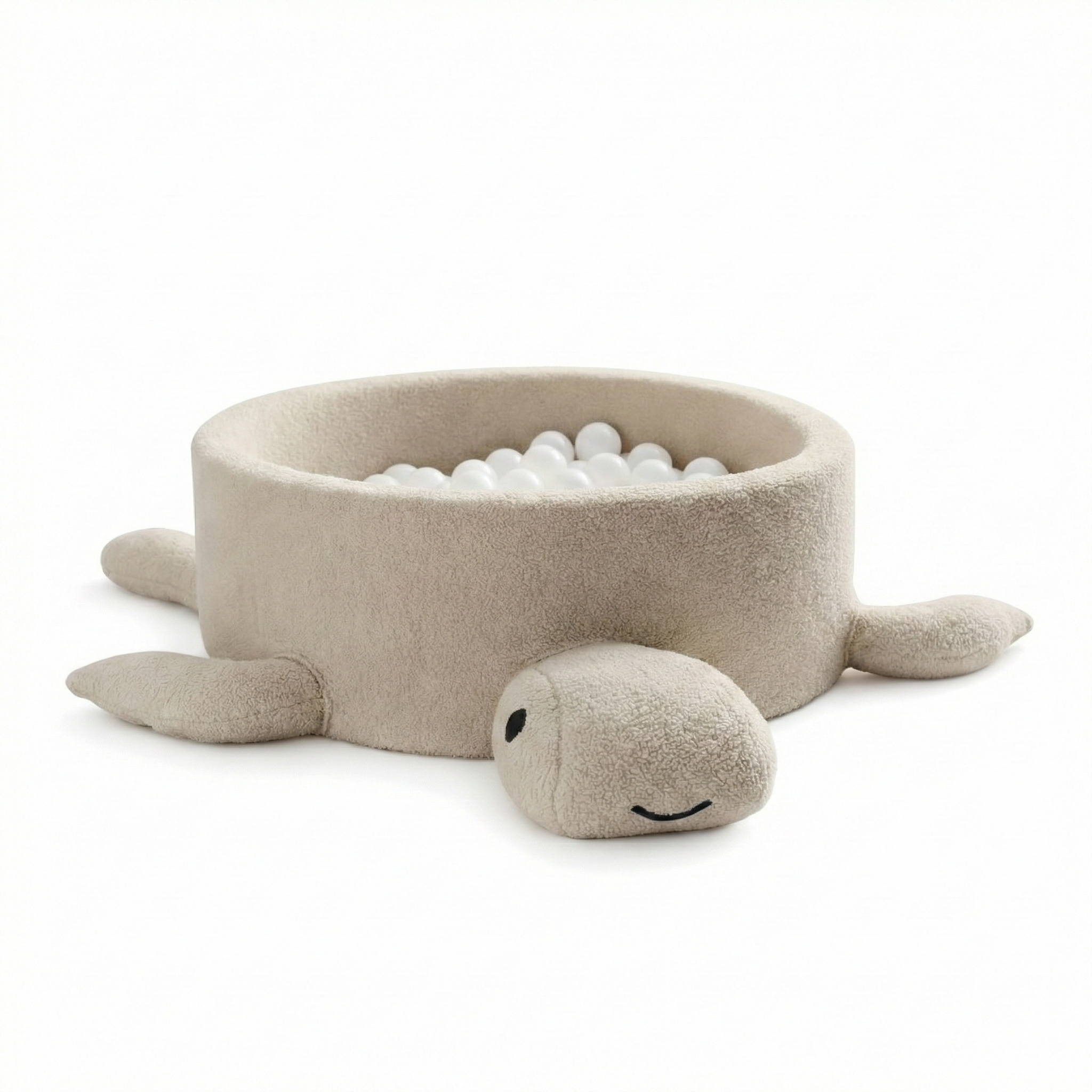 meowbaby-piscine-balles-tortue-90x30-cm-bouclette-beige-200-balles image 6