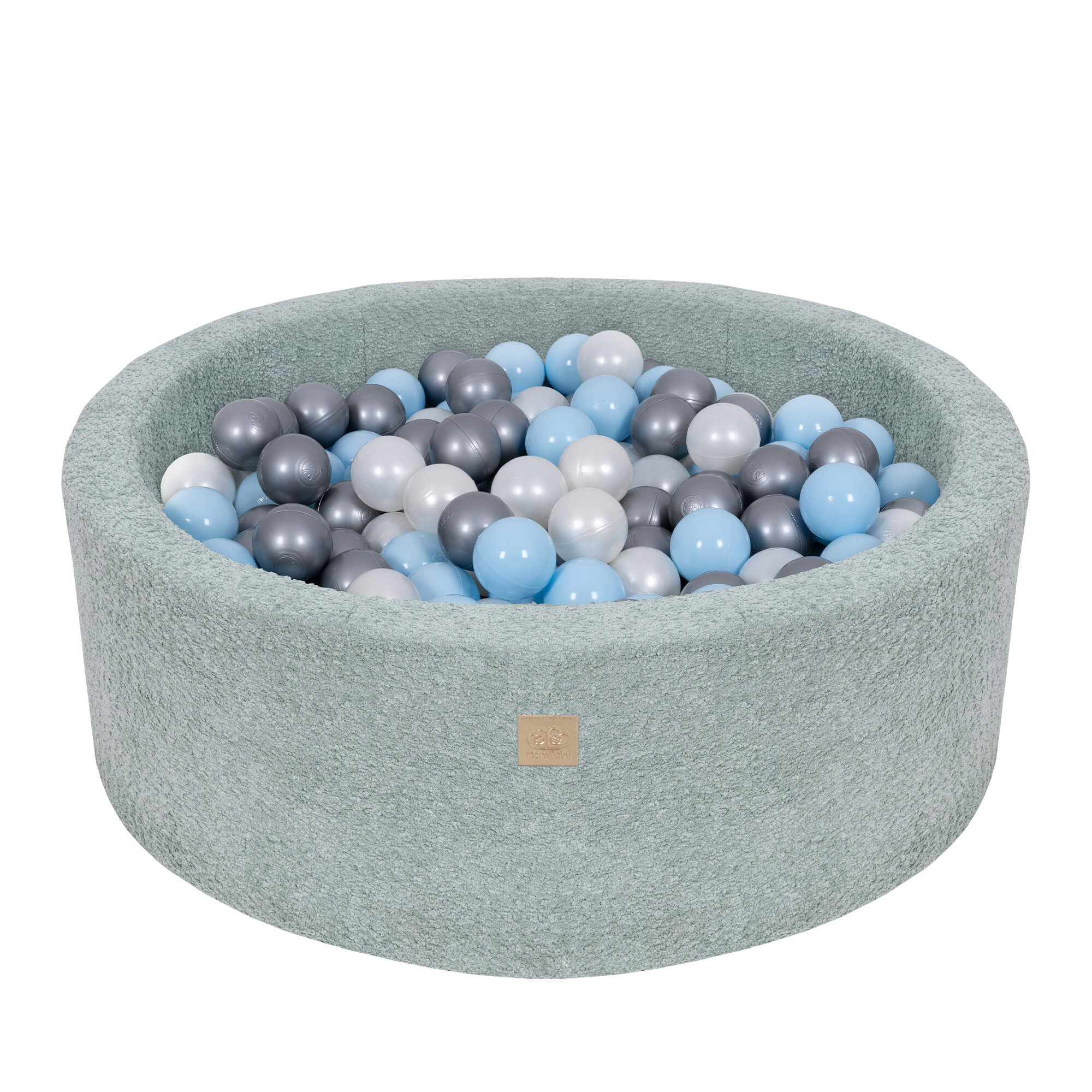 meowbaby-piscine-balles-ronde-90x30-cm-boucl-menthe-200-balles image 6