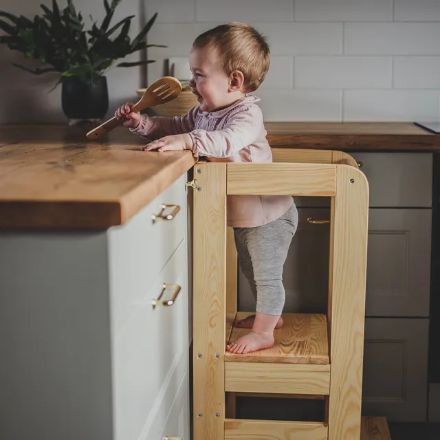 meowbaby-tour-d-observation-montessori-ajustable-3-hauteurs-avec-ou-sans-tableau image 1