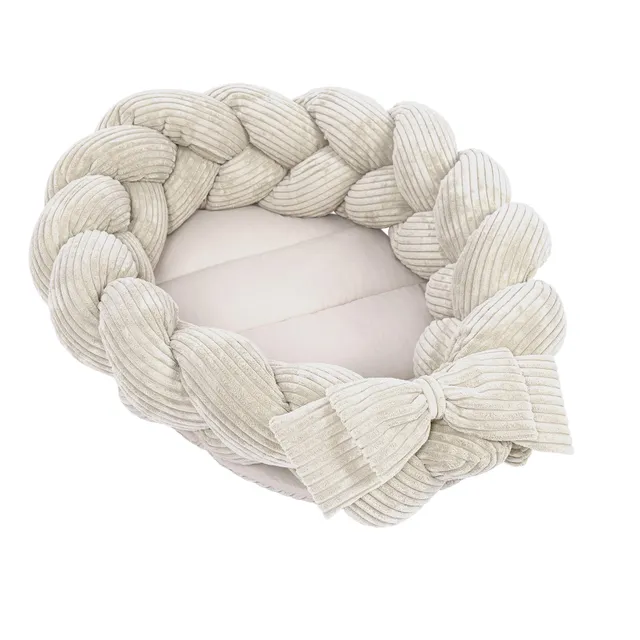 meowbaby-aesthetic-cocon-r-ducteur-de-lit-b-b-en-velours-corduroy-larges-c-tes image 1