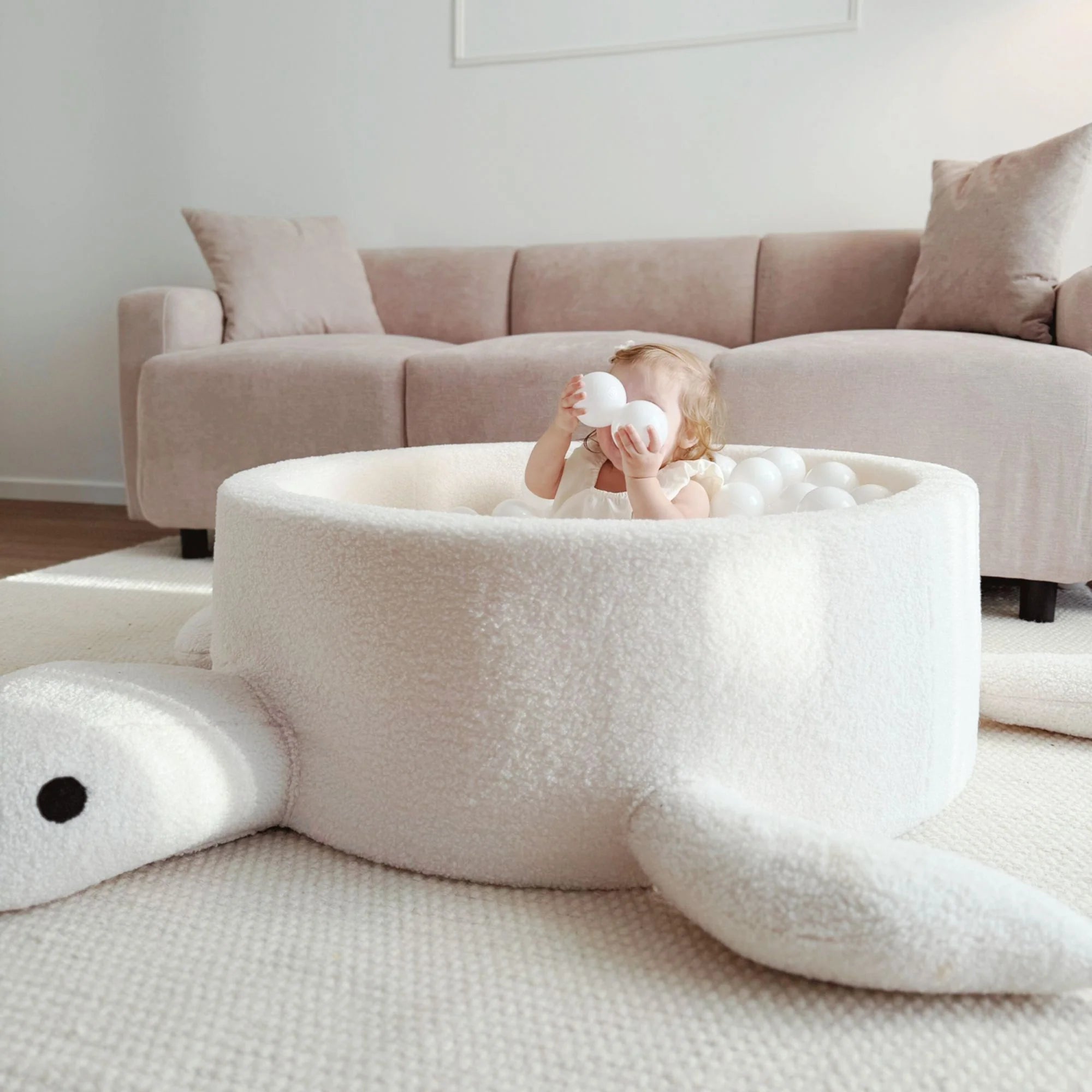 meowbaby-piscine-balles-tortue-90x30-cm-bouclette-bleu-200-balles image 7