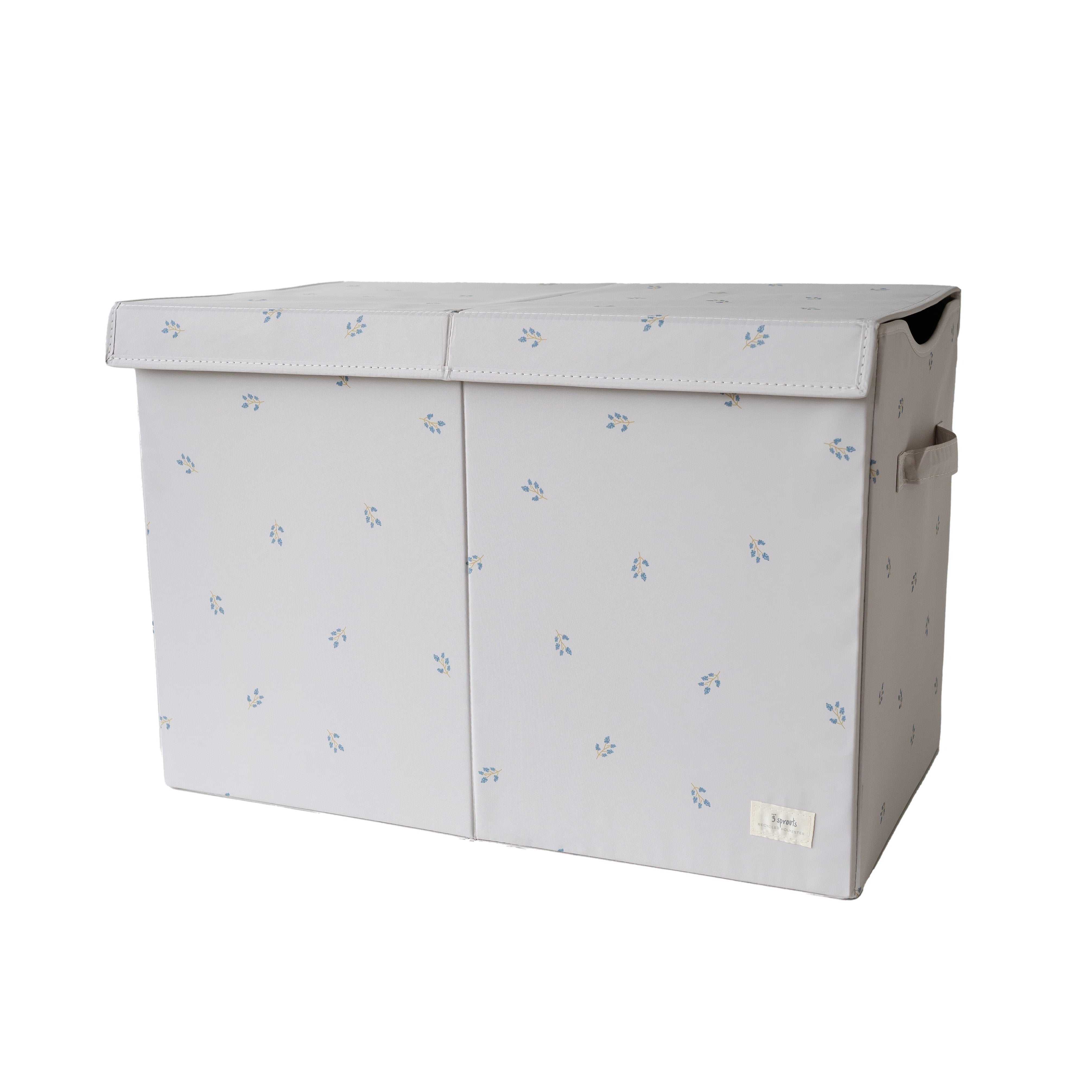 3-sprouts-coffre-de-rangement-pliable-blueberry-taupe-recycl image 1