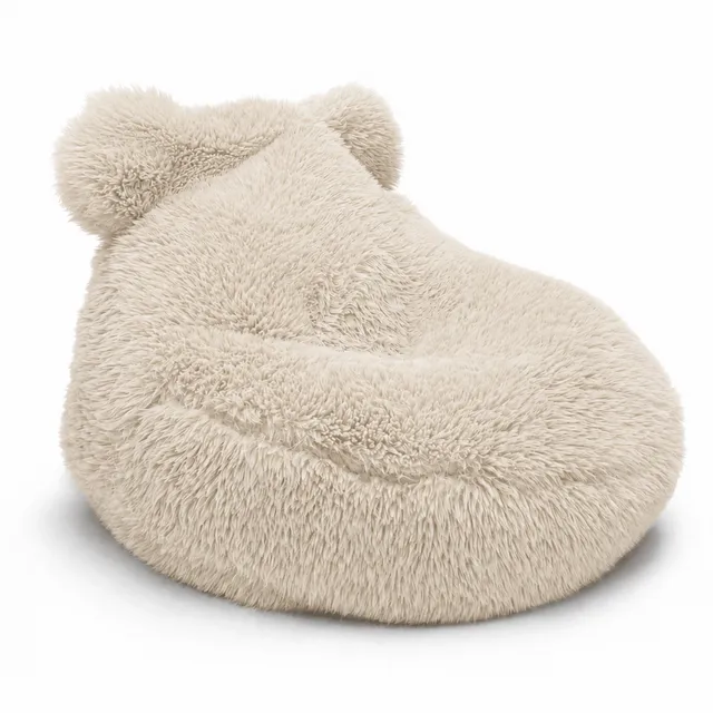 meowbaby-pouf-ours-en-fourrure-mammouth-si-ge-enfant image 1