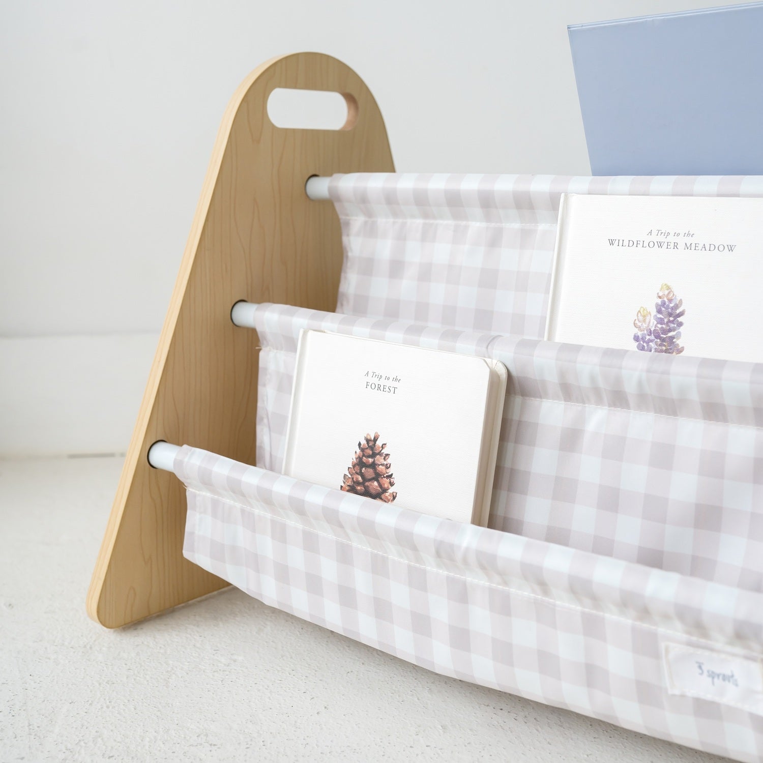 3-sprouts-biblioth-que-portable-double-face-vichy-beige image 3