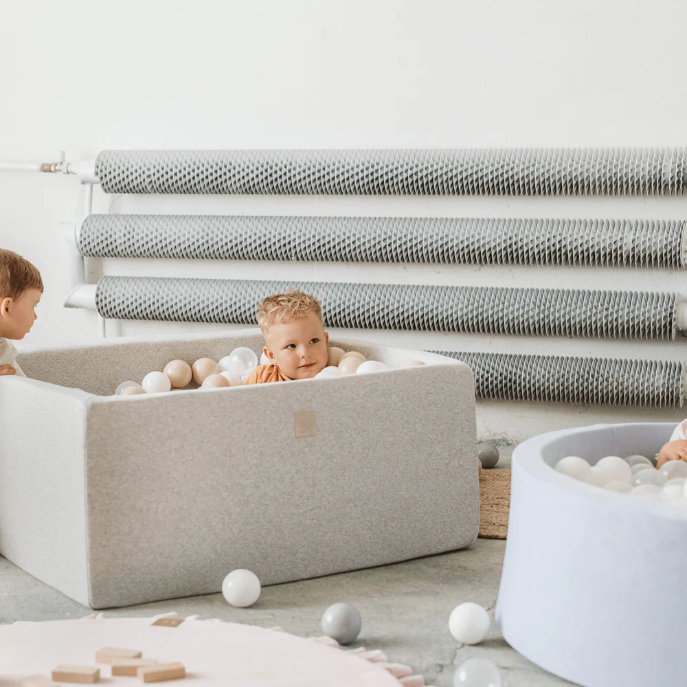 meowbaby-piscine-balles-carr-e-90x90-cm-jersey-grise-300-balles image 2