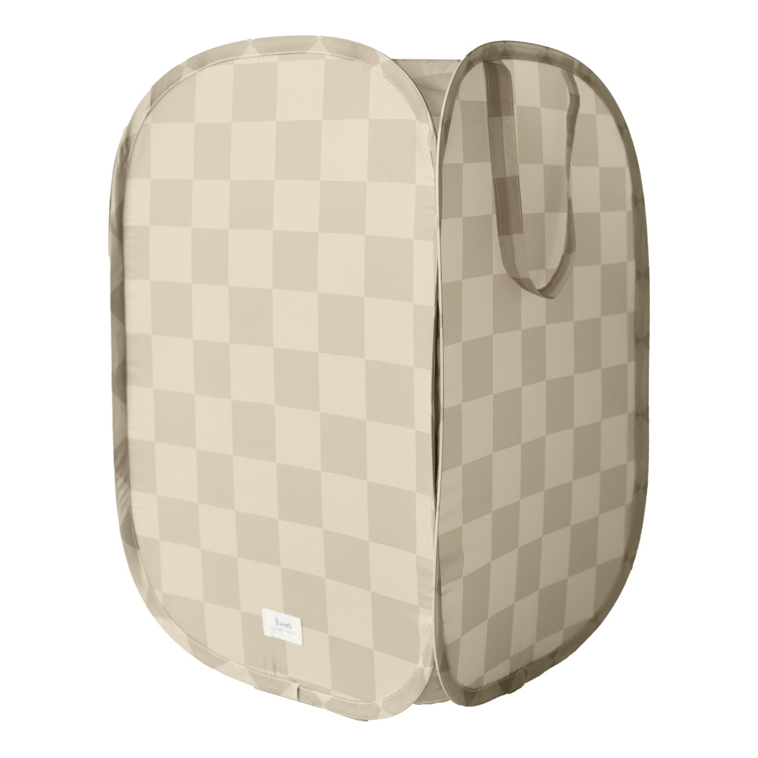 3-sprouts-panier-linge-pop-up-damier-beige-en-tissu-recycl image 1