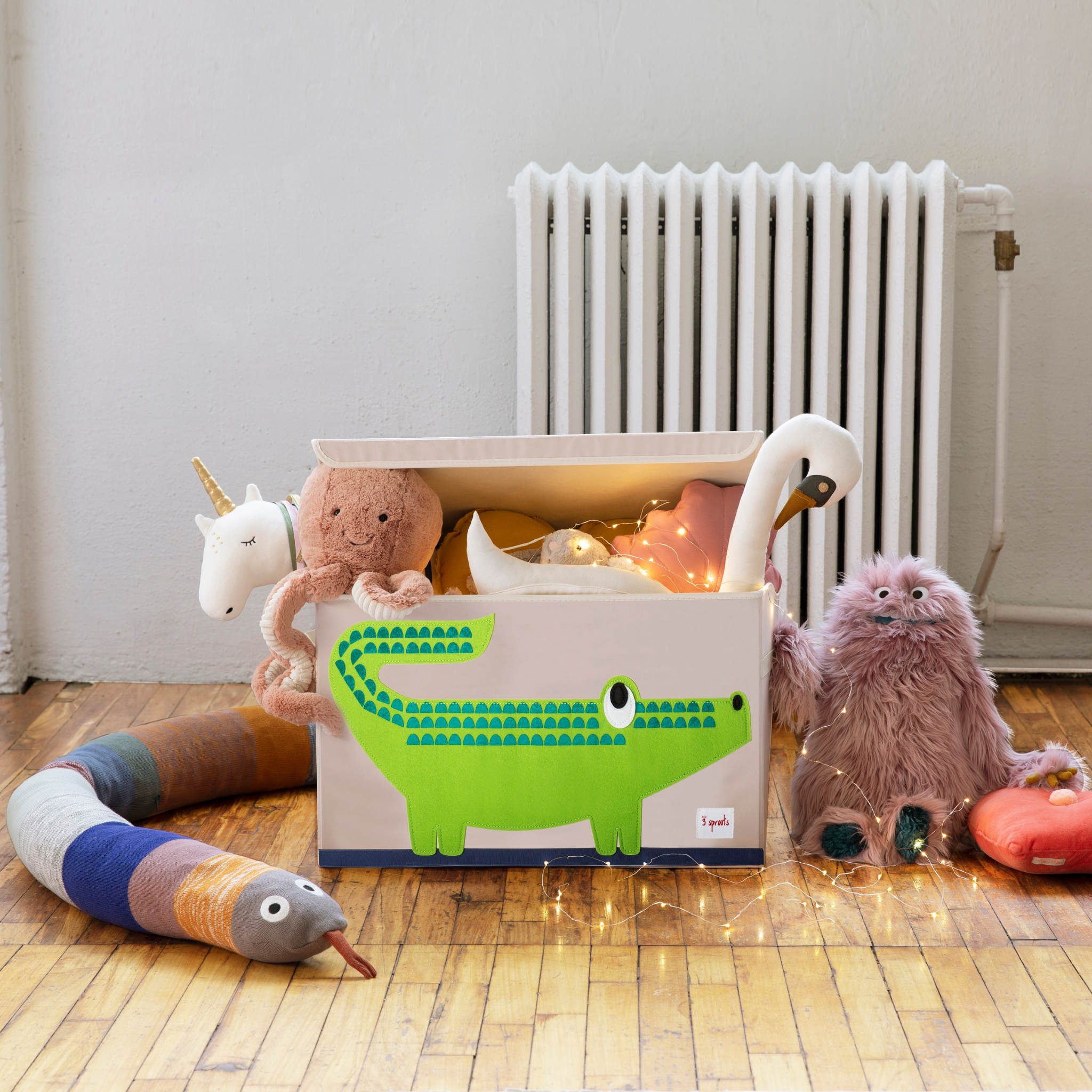3-sprouts-coffre-jouets-crocodile-en-feutrine-animale image 3