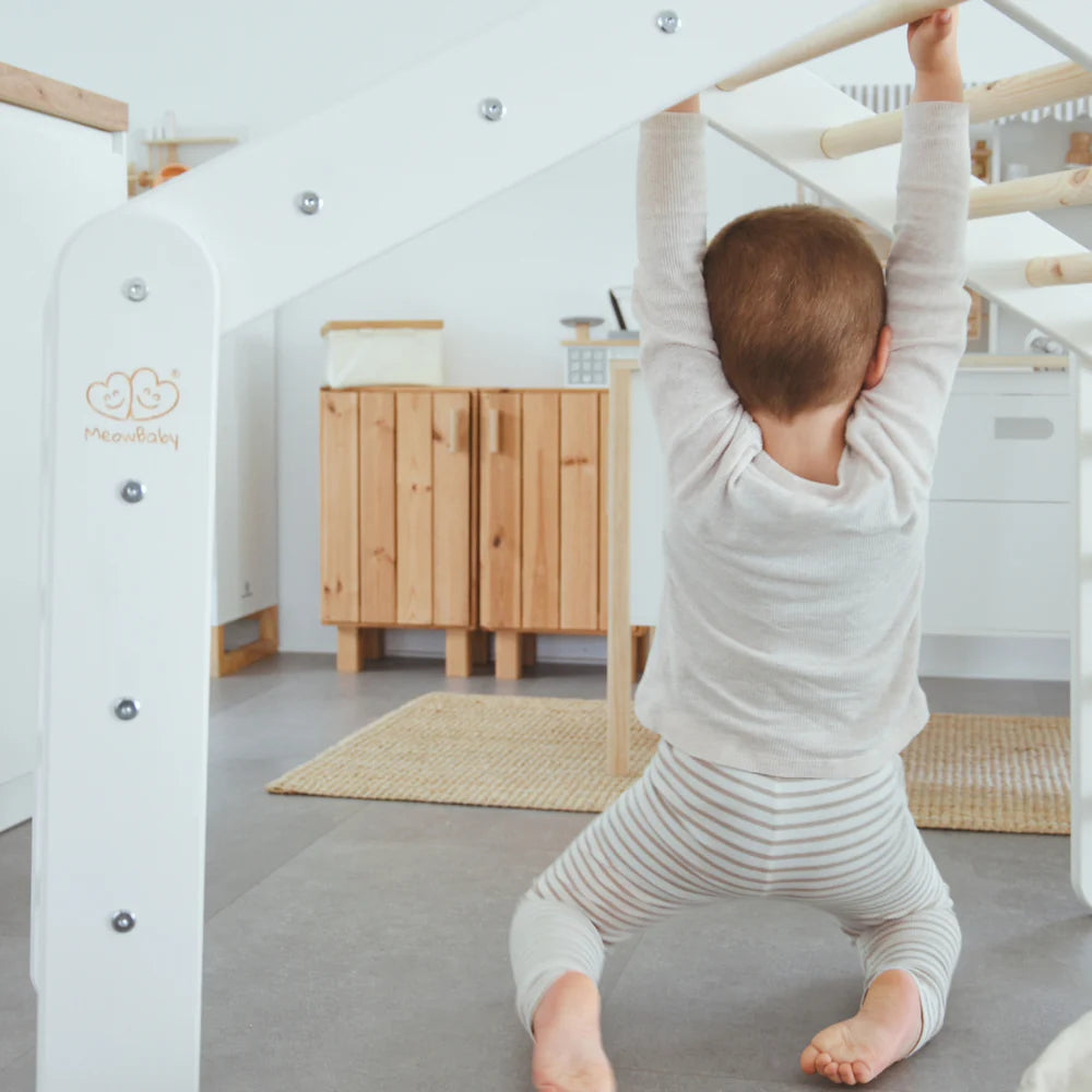 meowbaby-triangle-de-pikler-xl-double-volutif-cabane-bois-option-tente image 5