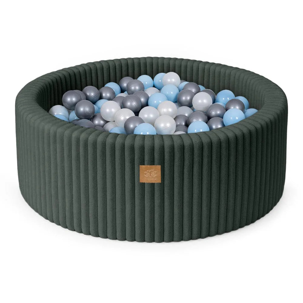 meowbaby-piscine-balles-ronde-90x30-cm-fourrure-churros-vert-for-t-200-balles image 5