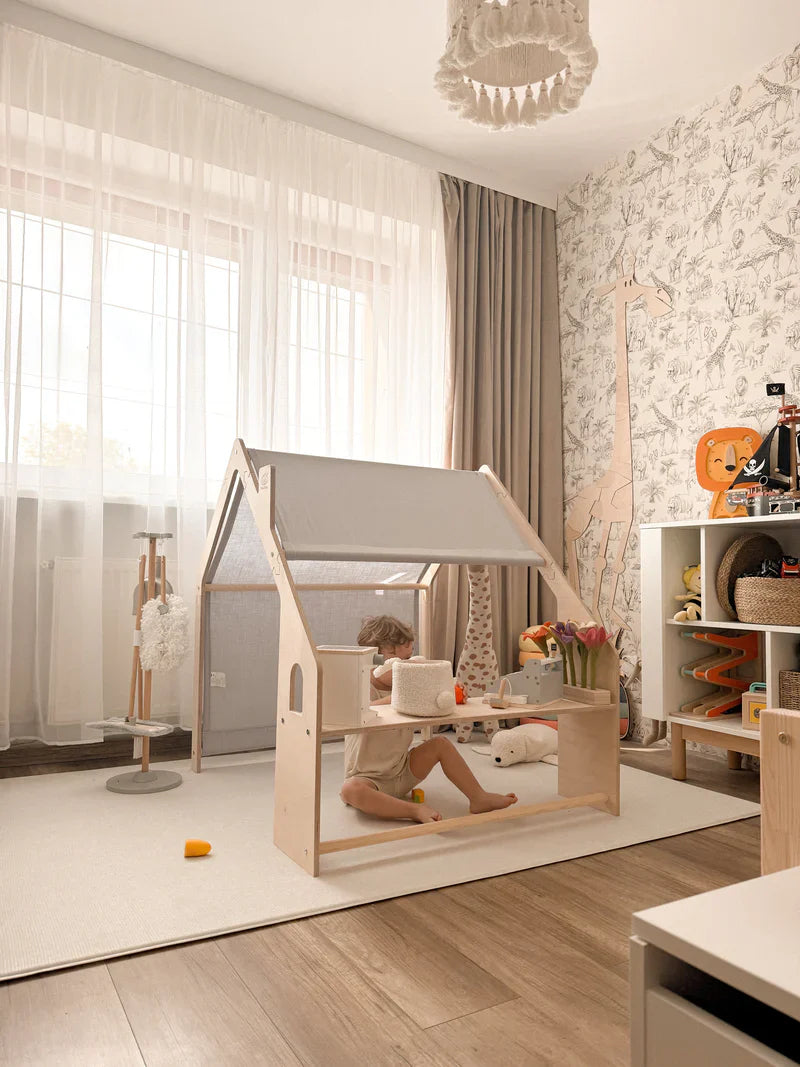 meowbaby-cabane-en-bois-d-int-rieur-maison-de-jeu-avec-toit-tissu image 2