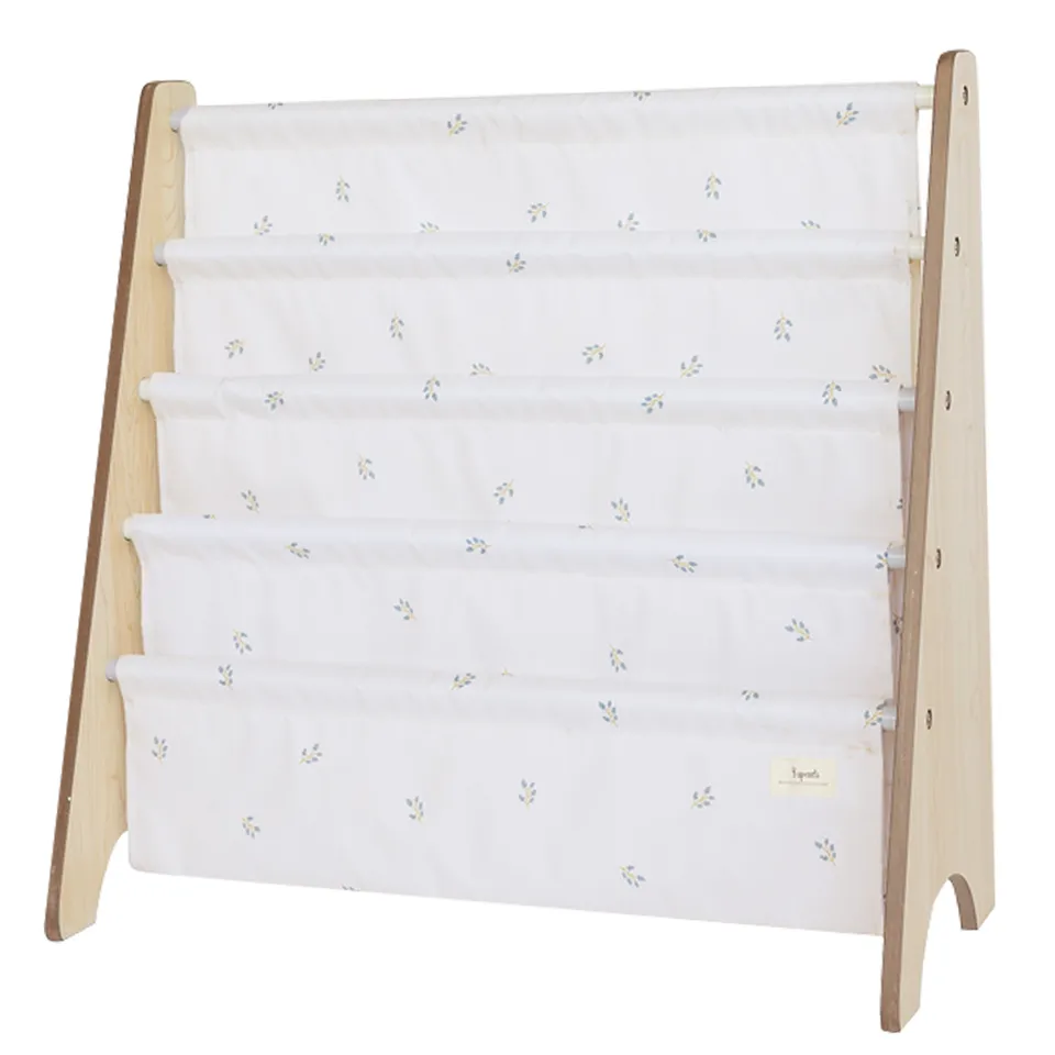3-sprouts-porte-livres-enfant-tissu-recycl-taupe-blueberry image 1
