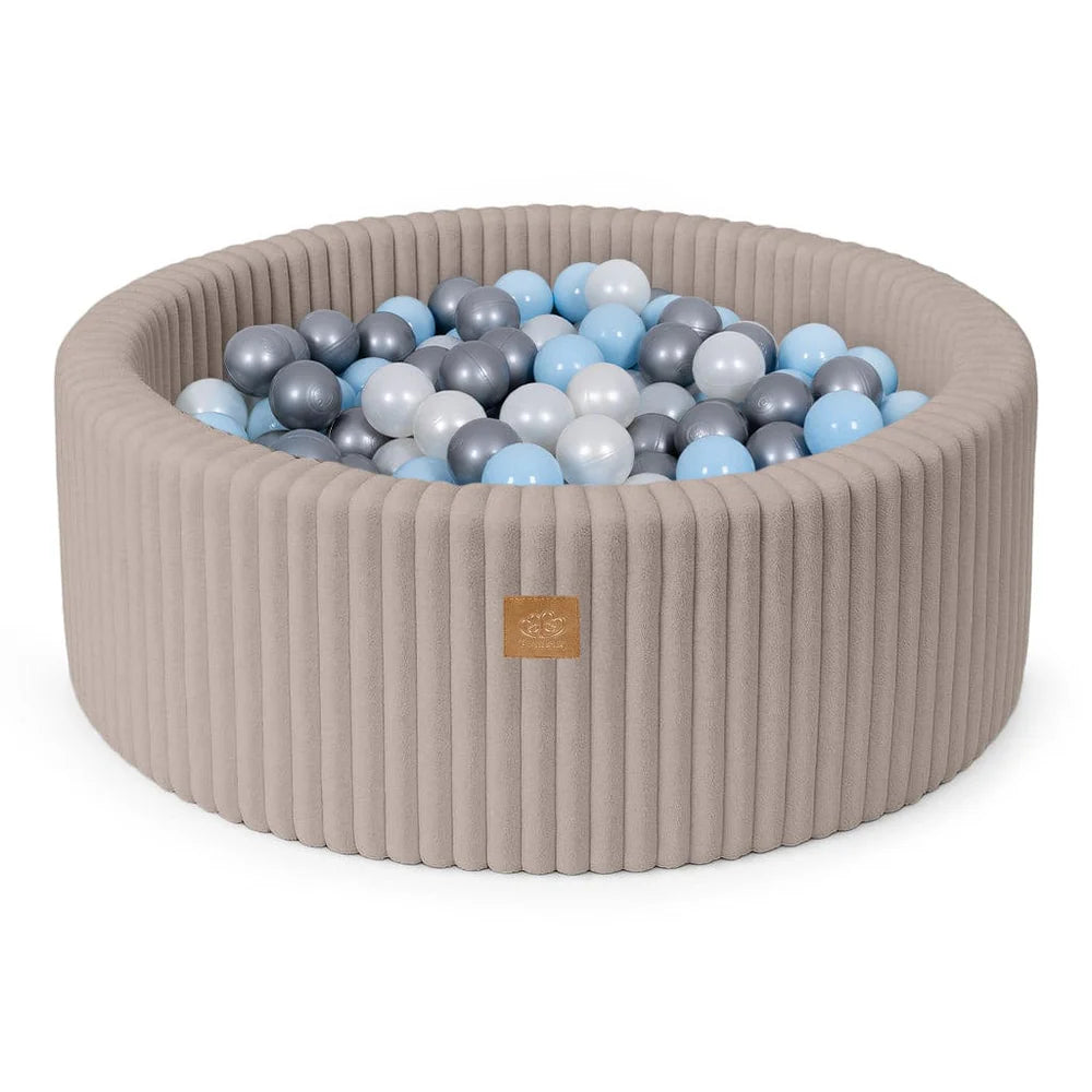 meowbaby-piscine-balles-ronde-90x30-cm-churros-beige-200-balles image 2