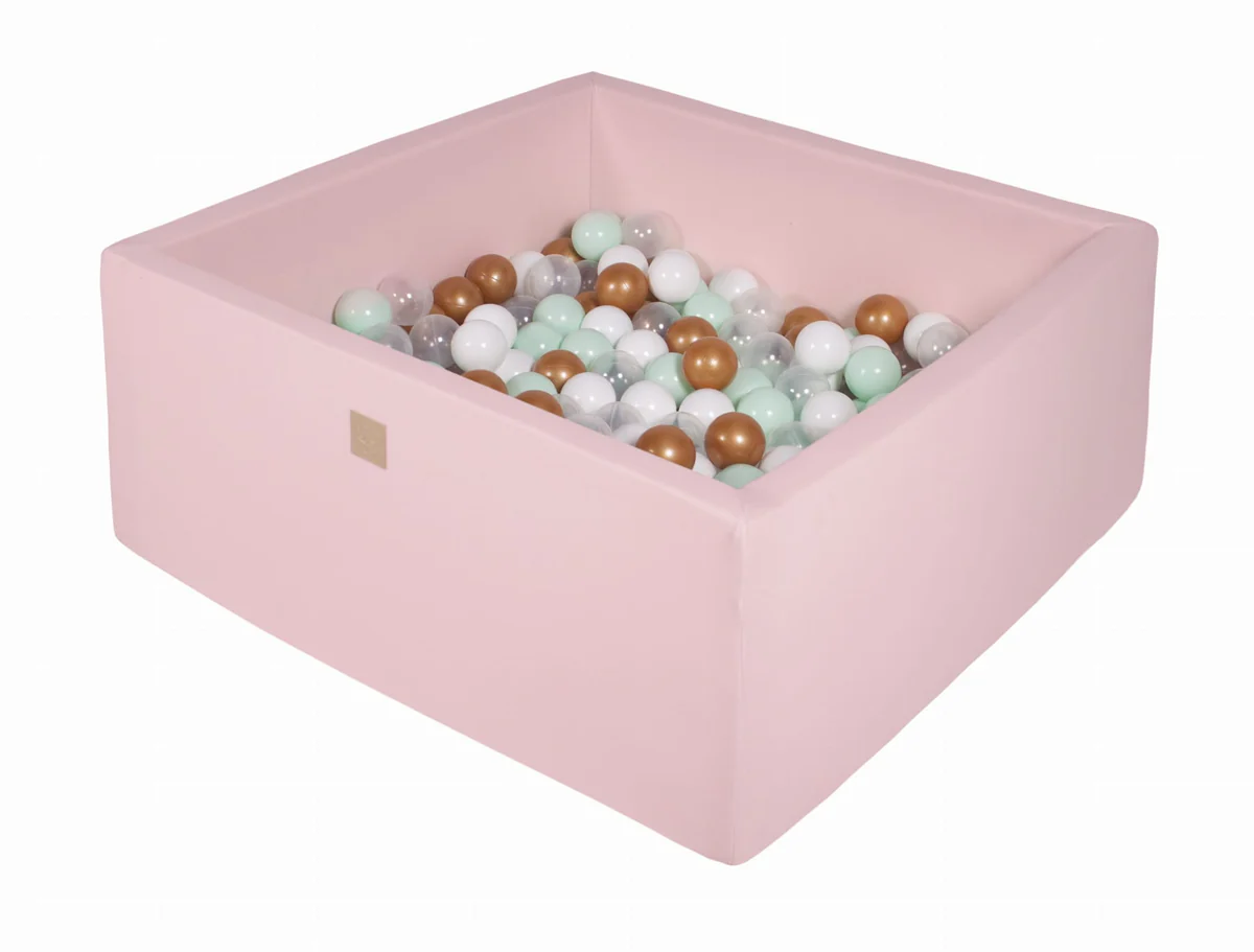 meowbaby-piscine-balles-carr-e-90x90-cm-jersey-rose-300-balles-au-choix image 4