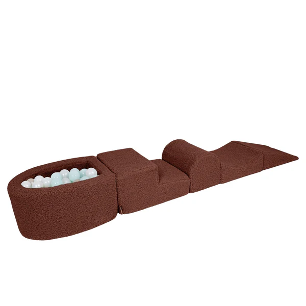 meowbaby-bearly-parcours-de-motricit-5-modules-petite-piscine-balles-marron-ball image 5