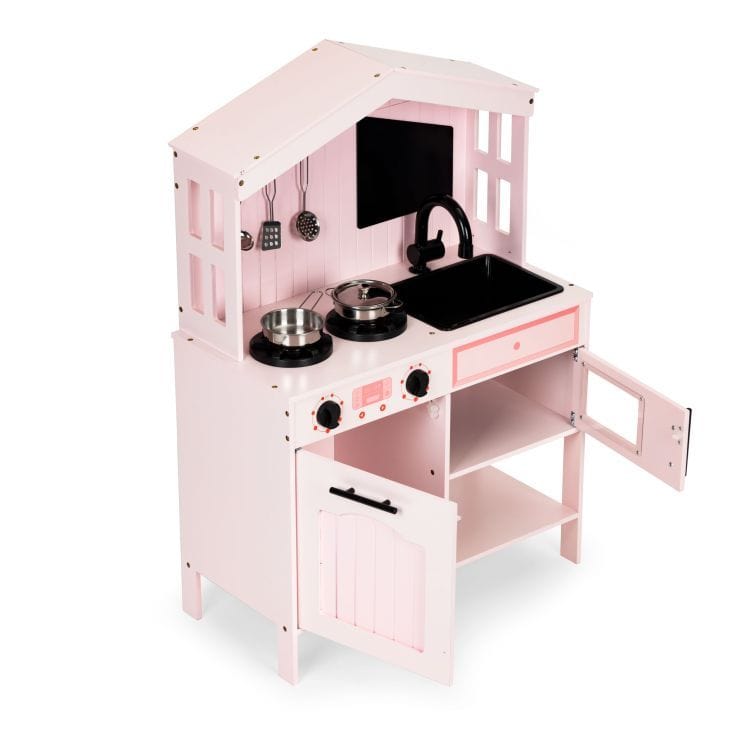 meowbaby-cuisine-en-bois-rose-avec-accessoires image 2