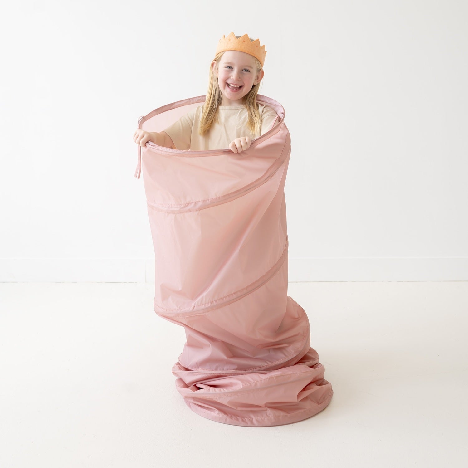 3-sprouts-tunnel-de-jeu-tissu-recycl-rose image 4