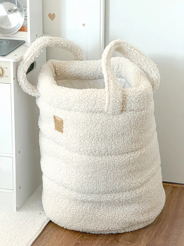meowbaby-bearly-panier-de-rangement-50cm-en-peluche image 1
