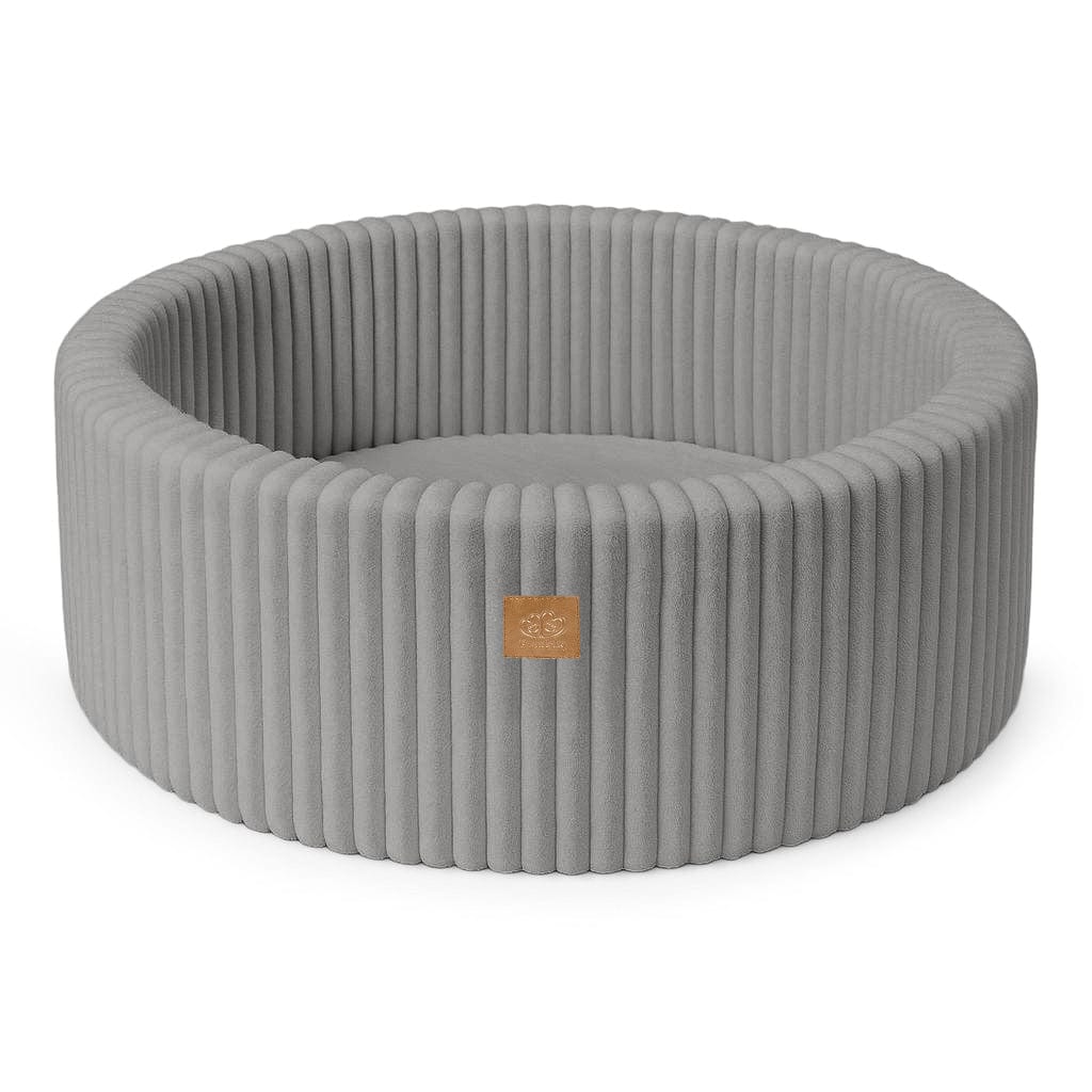 meowbaby-churros-piscine-balles-ronde-90x30-cm-fourrure-gris-200-balles image 7