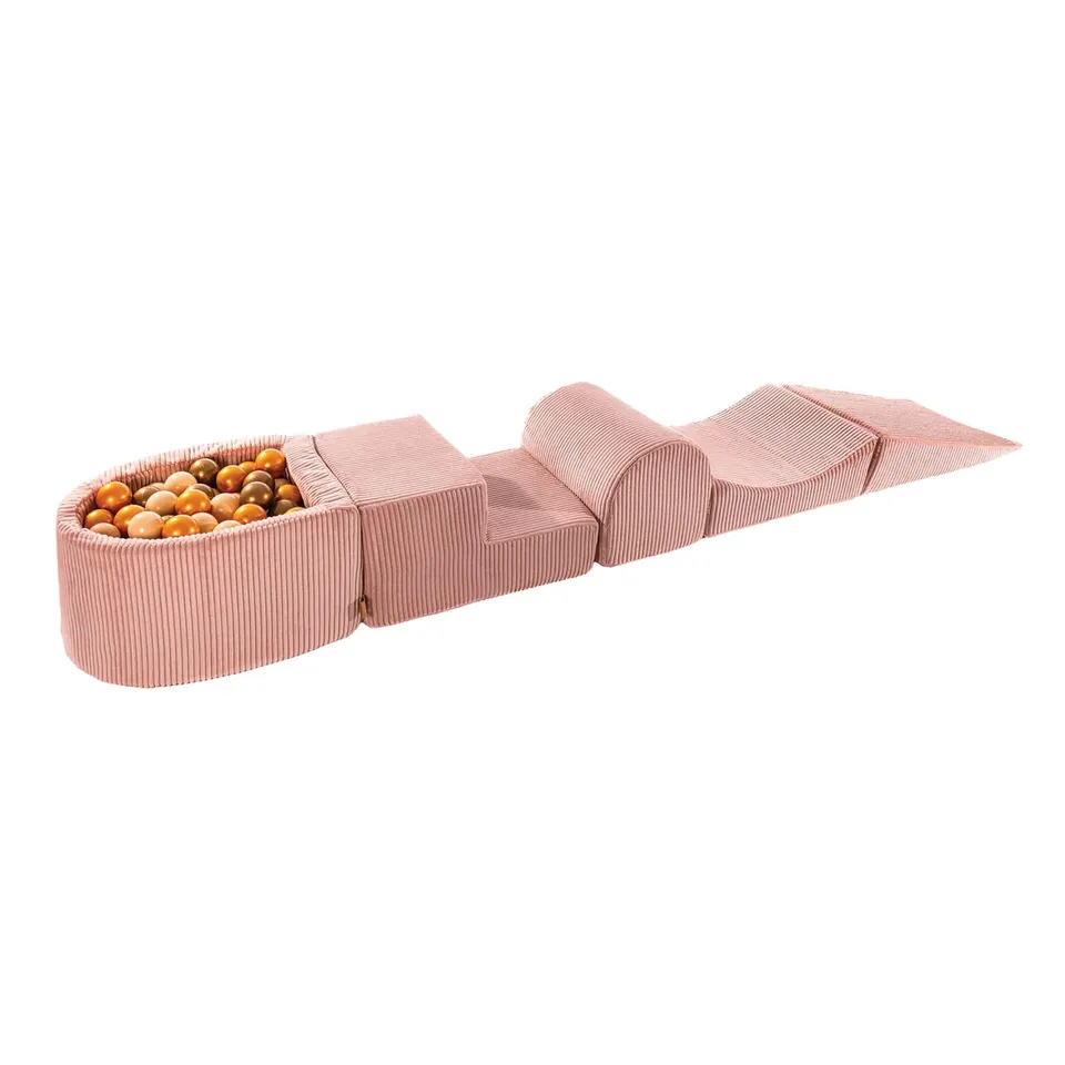 meowbaby-aesthetic-corduroy-parcours-de-motricit-5-l-ments-petite-piscine-rose-b image 1