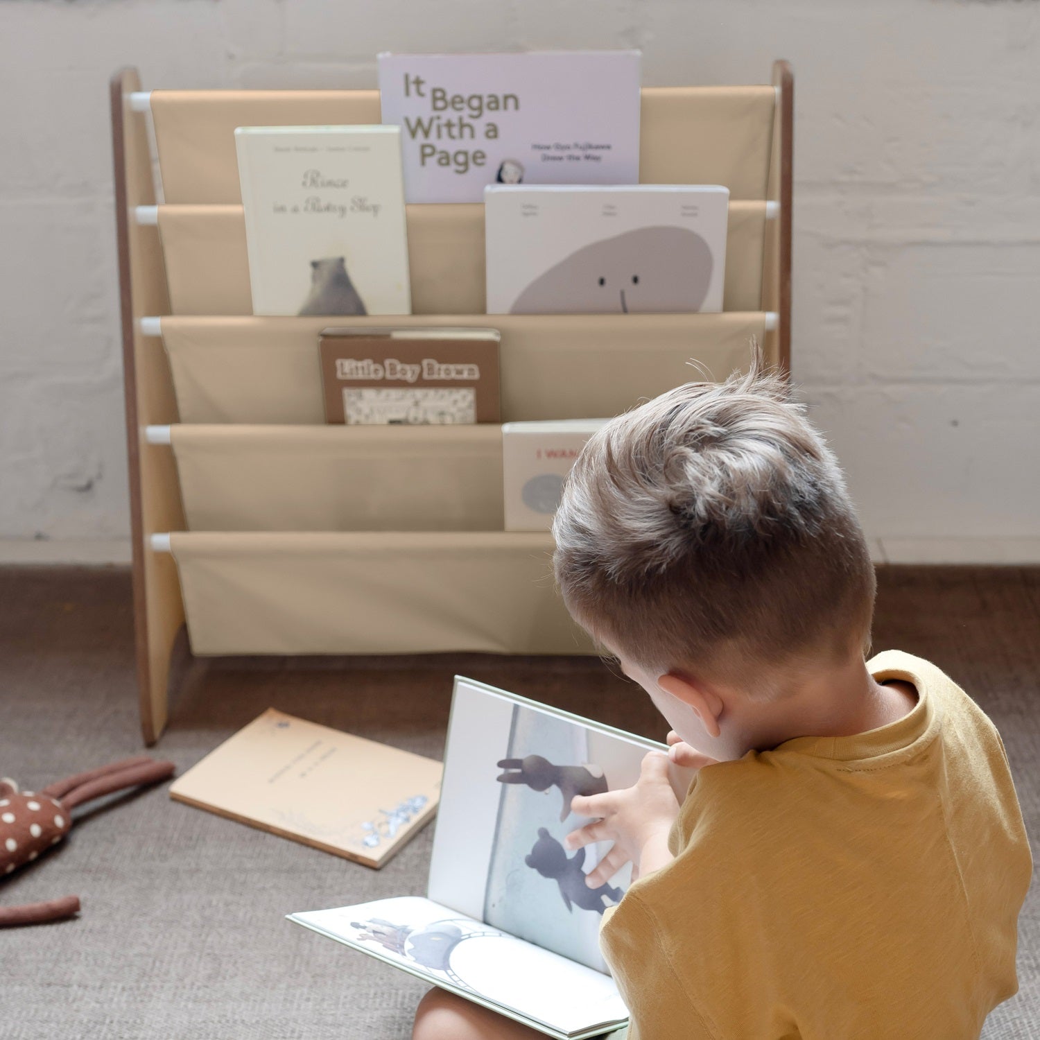 3-sprouts-beige-biblioth-que-porte-livres-en-tissu-recycl image 2