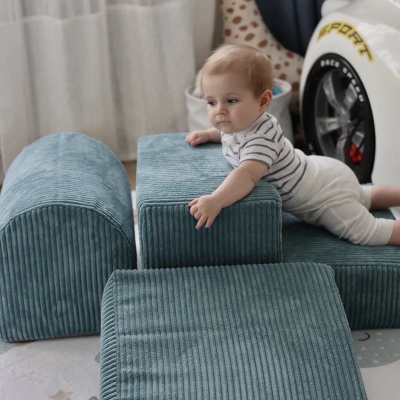 meowbaby-parcours-de-motricit-aesthetic-5-l-ments-petite-piscine-balles-velours- image 5