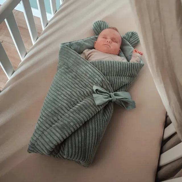 meowbaby-couverture-d-emmaillotage-velours-corduroy-aesthetic-souris image 1