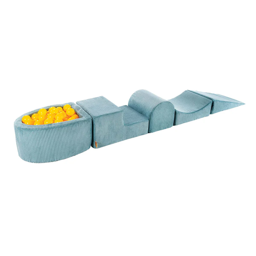 meowbaby-parcours-de-motricit-aesthetic-5-l-ments-petite-piscine-balles-velours- image 3