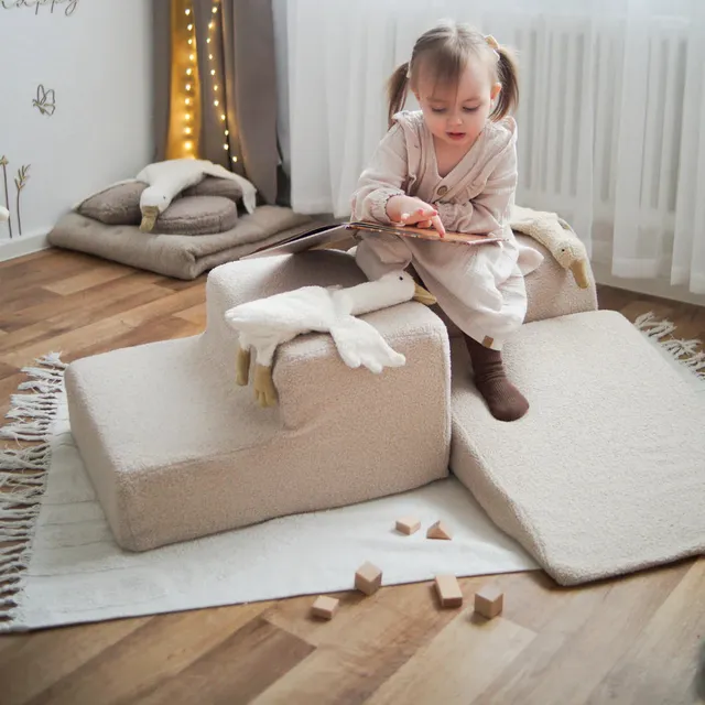 meowbaby-c-line-parcours-de-motricit-3-pi-ces-en-bouclette-moelleuse image 1
