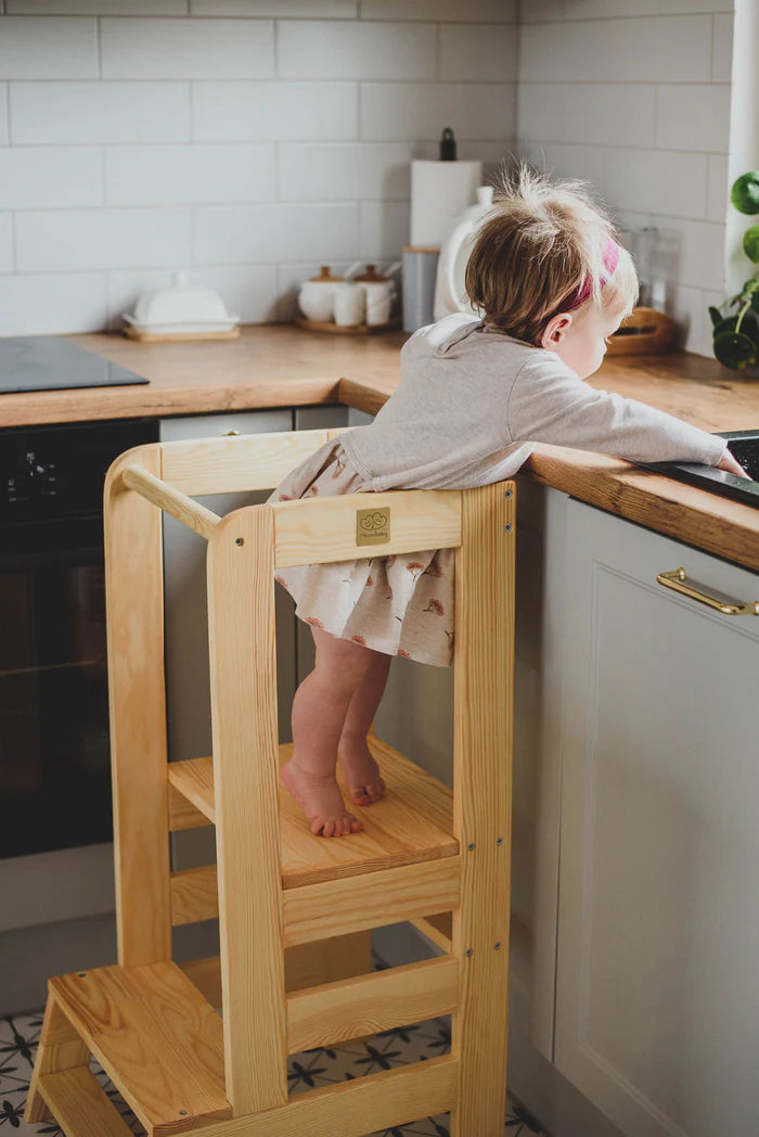 meowbaby-tour-d-observation-montessori-ajustable-3-hauteurs-avec-ou-sans-tableau image 2