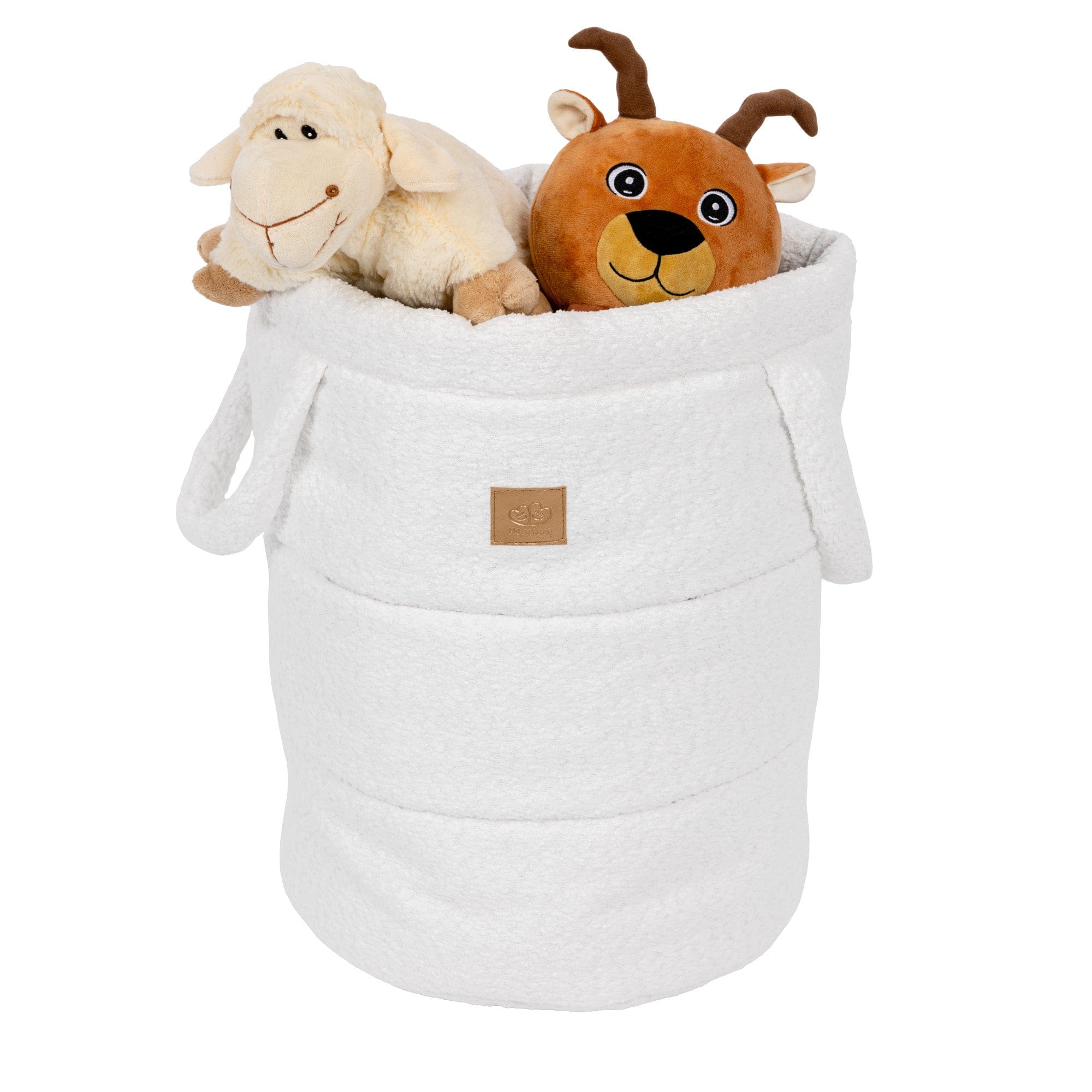 meowbaby-boucle-panier-de-rangement-50-cm-blanc-en-tissu-boucl image 4