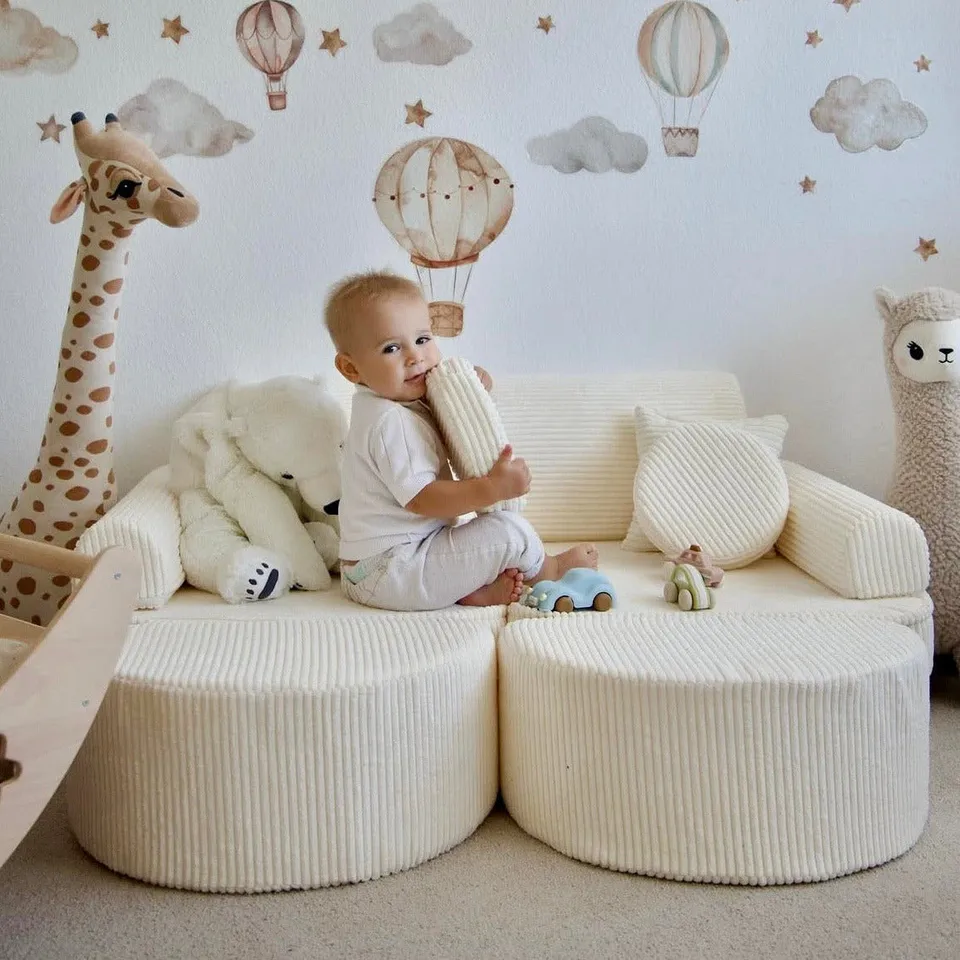meowbaby-canap-de-jeu-modulable-pocket-120cm-velours-aesthetic-12-pi-ces image 1