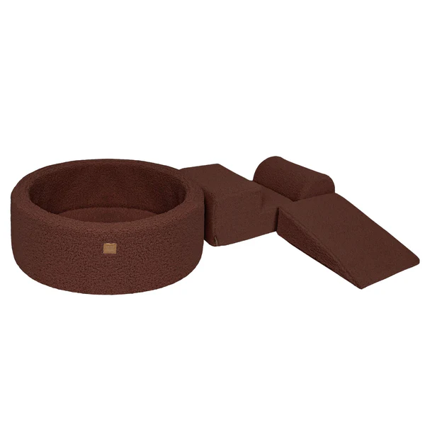 meowbaby-parcours-3-pi-ces-piscine-balles-ronde-90x30-bearly-marron-200-balles image 5