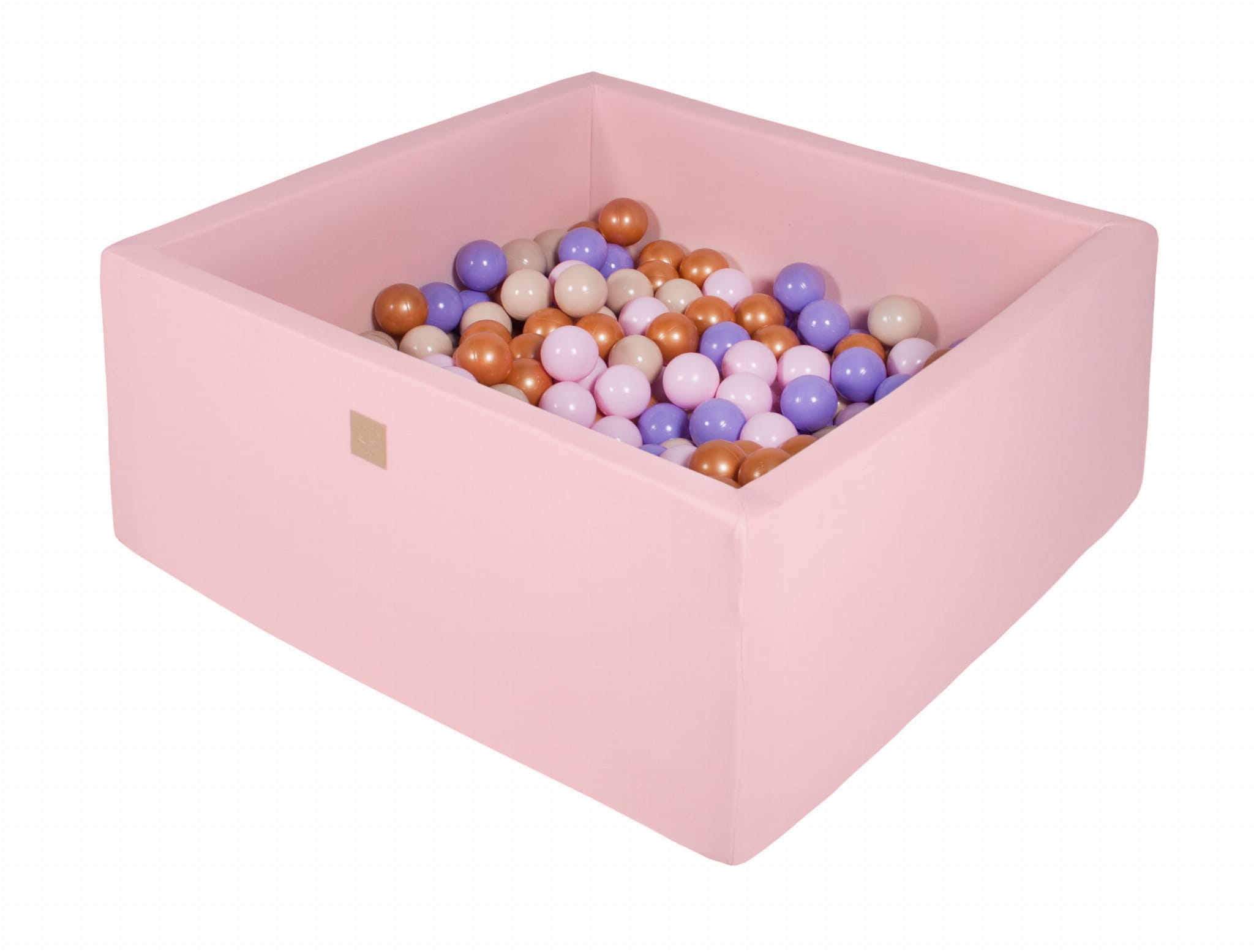 meowbaby-piscine-balles-carr-e-90x90-cm-jersey-rose-300-balles-au-choix image 2