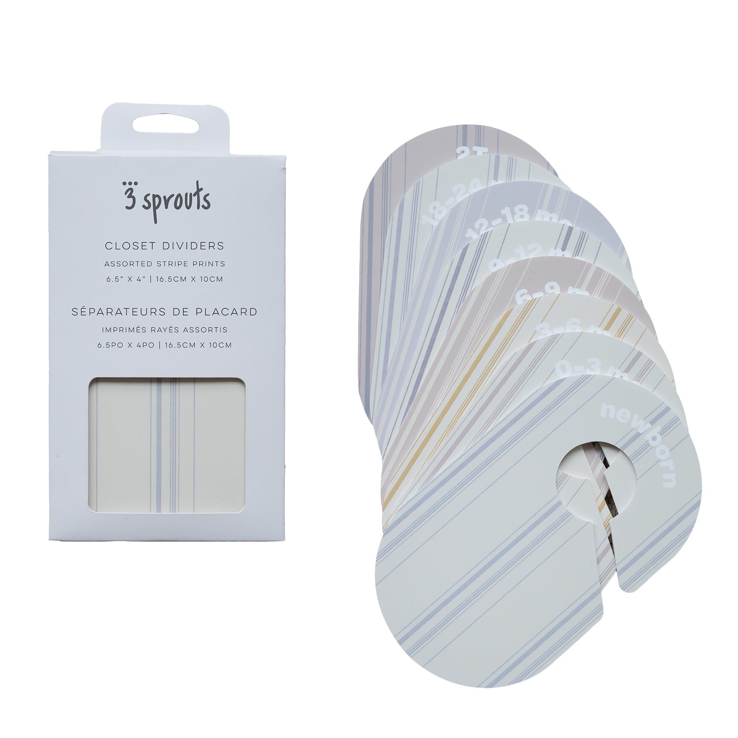 3-sprouts-stripe-s-parateurs-de-penderie-b-b-8-pi-ces image 1