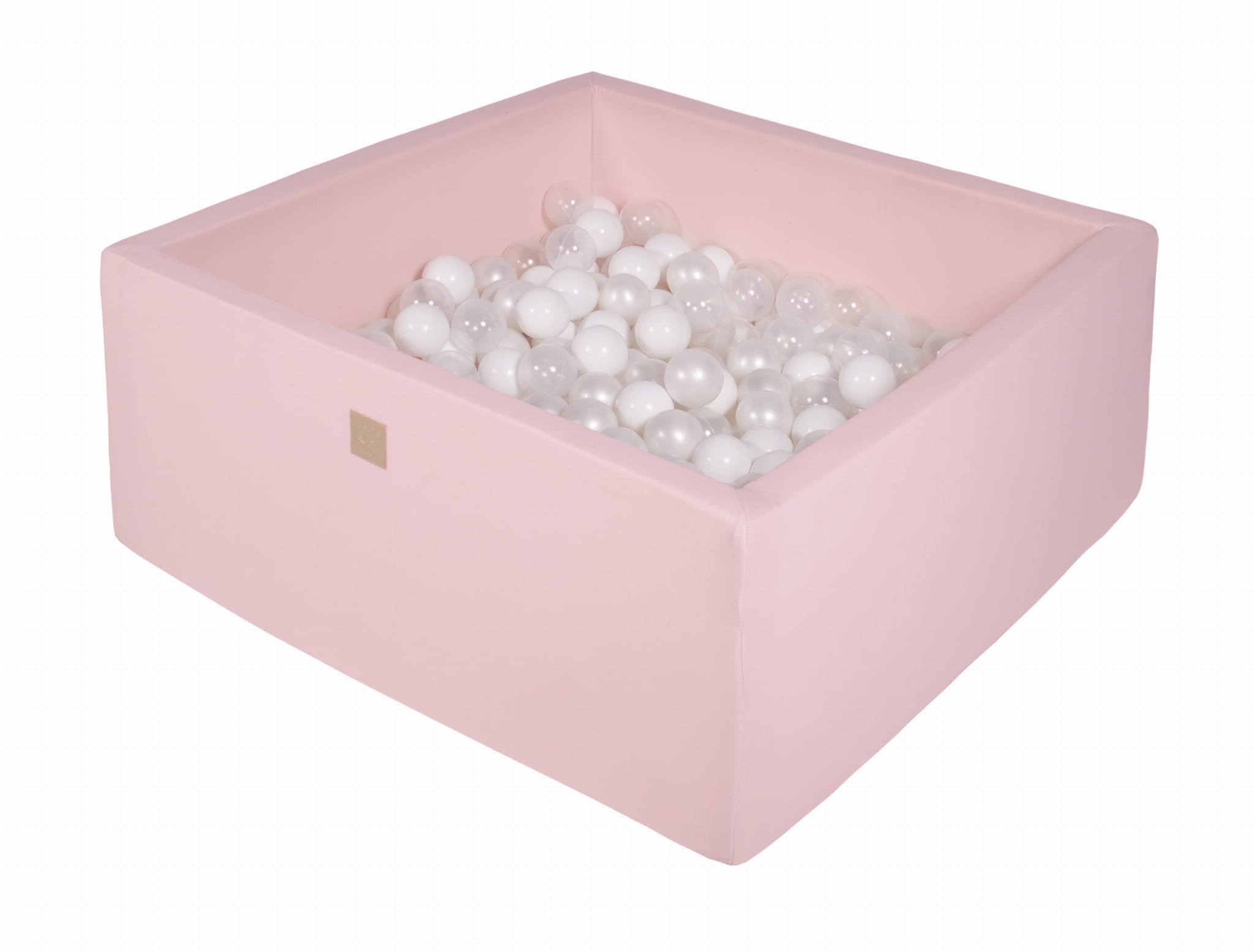 meowbaby-piscine-balles-carr-e-110x110-cm-jersey-rose-400-balles image 2