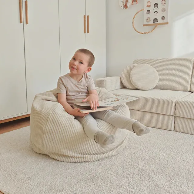 meowbaby-floreo-pouf-fleur-velours-corduroy-aesthetic image 1