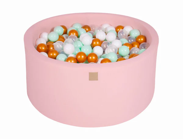 meowbaby-piscine-balles-ronde-90x40-cm-jersey-rose-300-balles image 5